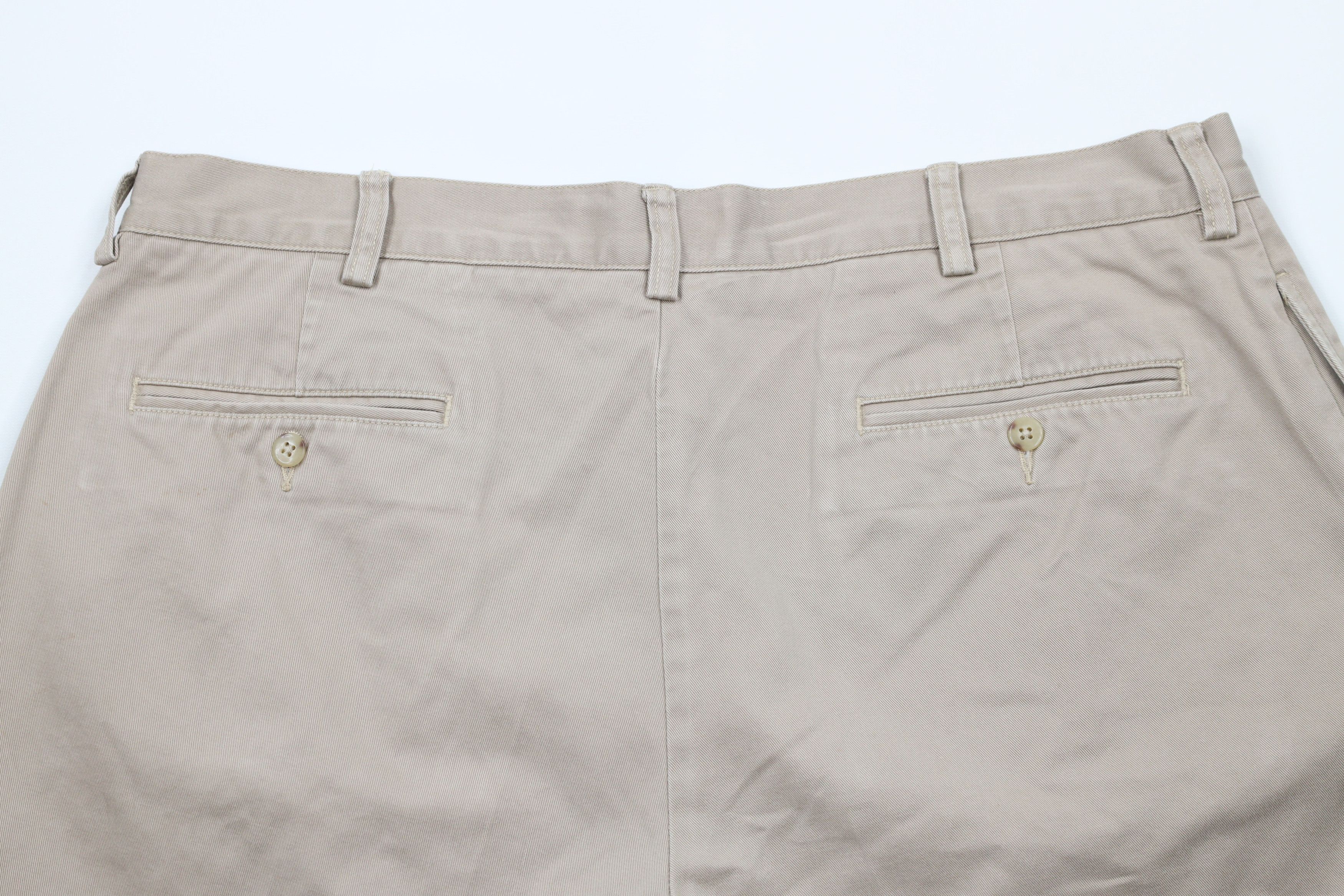 Ralph Lauren × Vintage Vintage 90s Ralph Lauren Above Knee Chino Shorts Beige Size US 38 / EU 54 - 10 Thumbnail