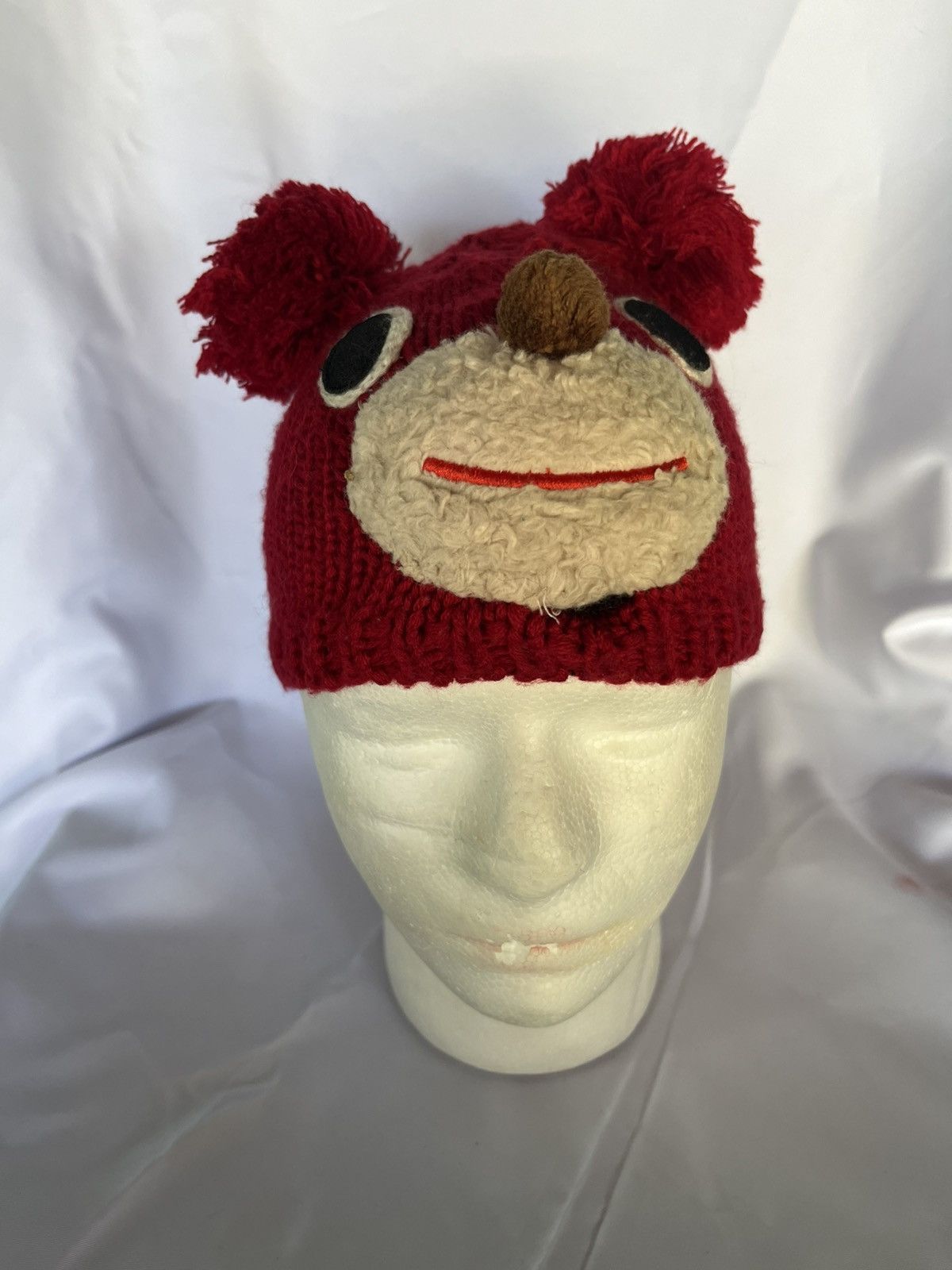 Japanese Brand × Vintage Knitted Crochet Beanie Hast Size ONE SIZE - 2 Thumbnail