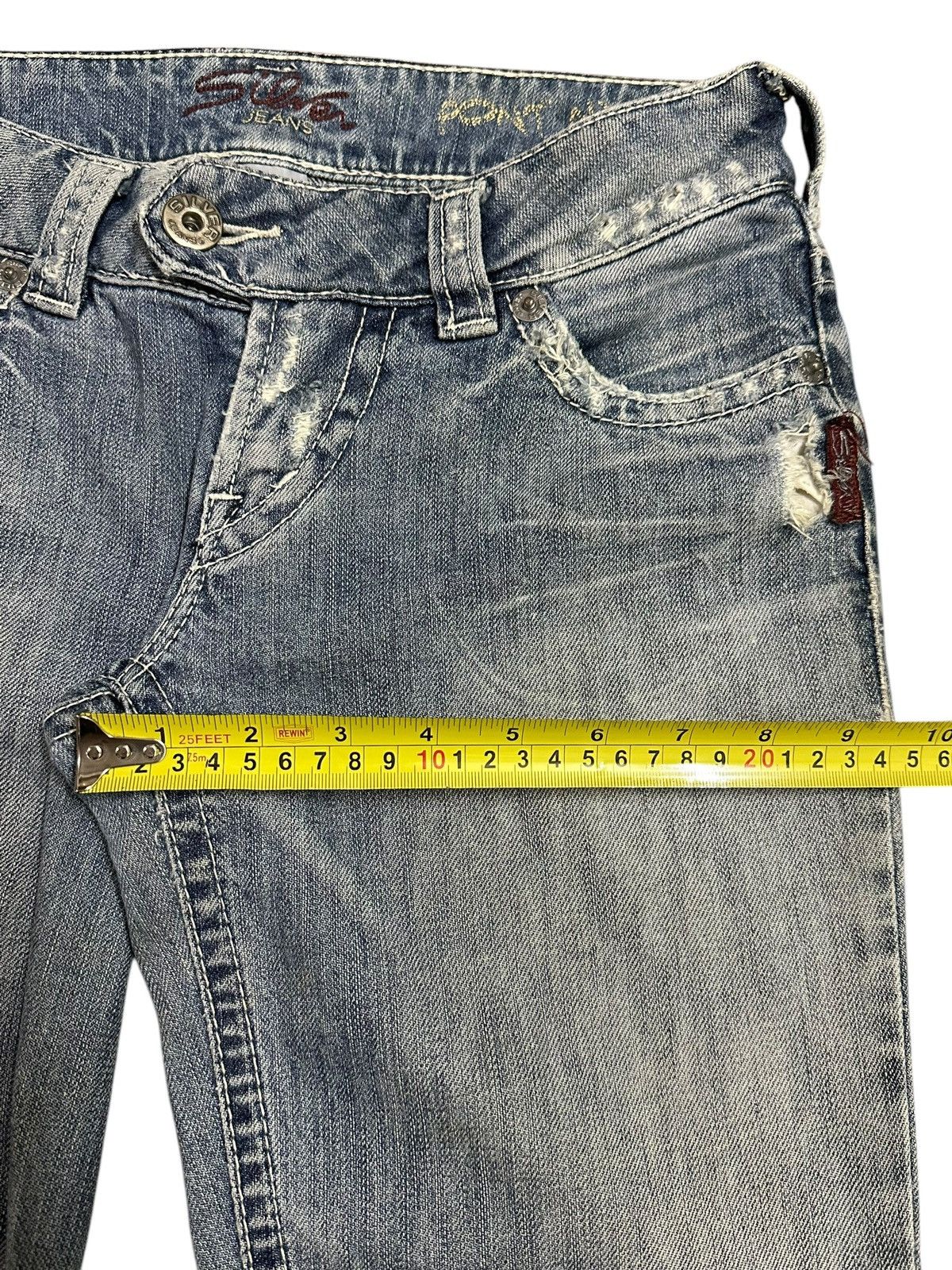 If Six Was Nine Vintage Japanese Brand Blue Faded Wash Style Flare Jeans Size US 27 - 13 Thumbnail
