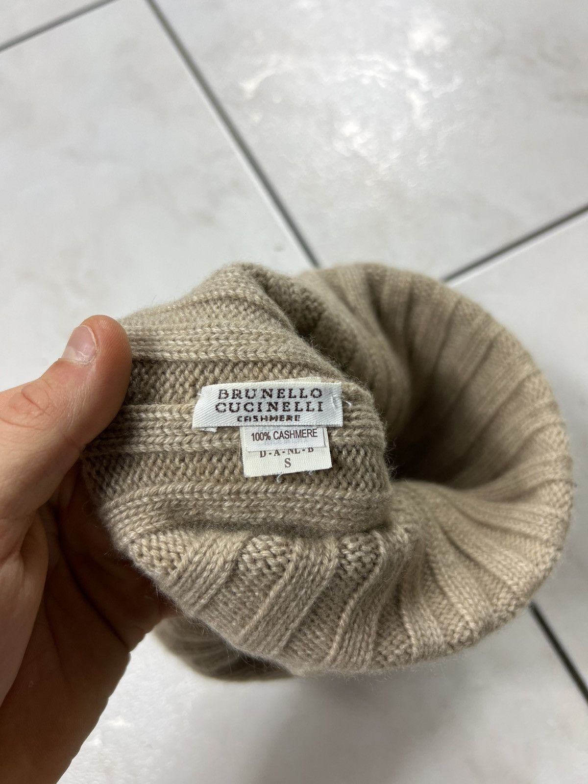 Brunello Cucinelli Brunello Cucinelli 100% cashmere ribbed knit beanie hat cap Size ONE SIZE - 14 Thumbnail