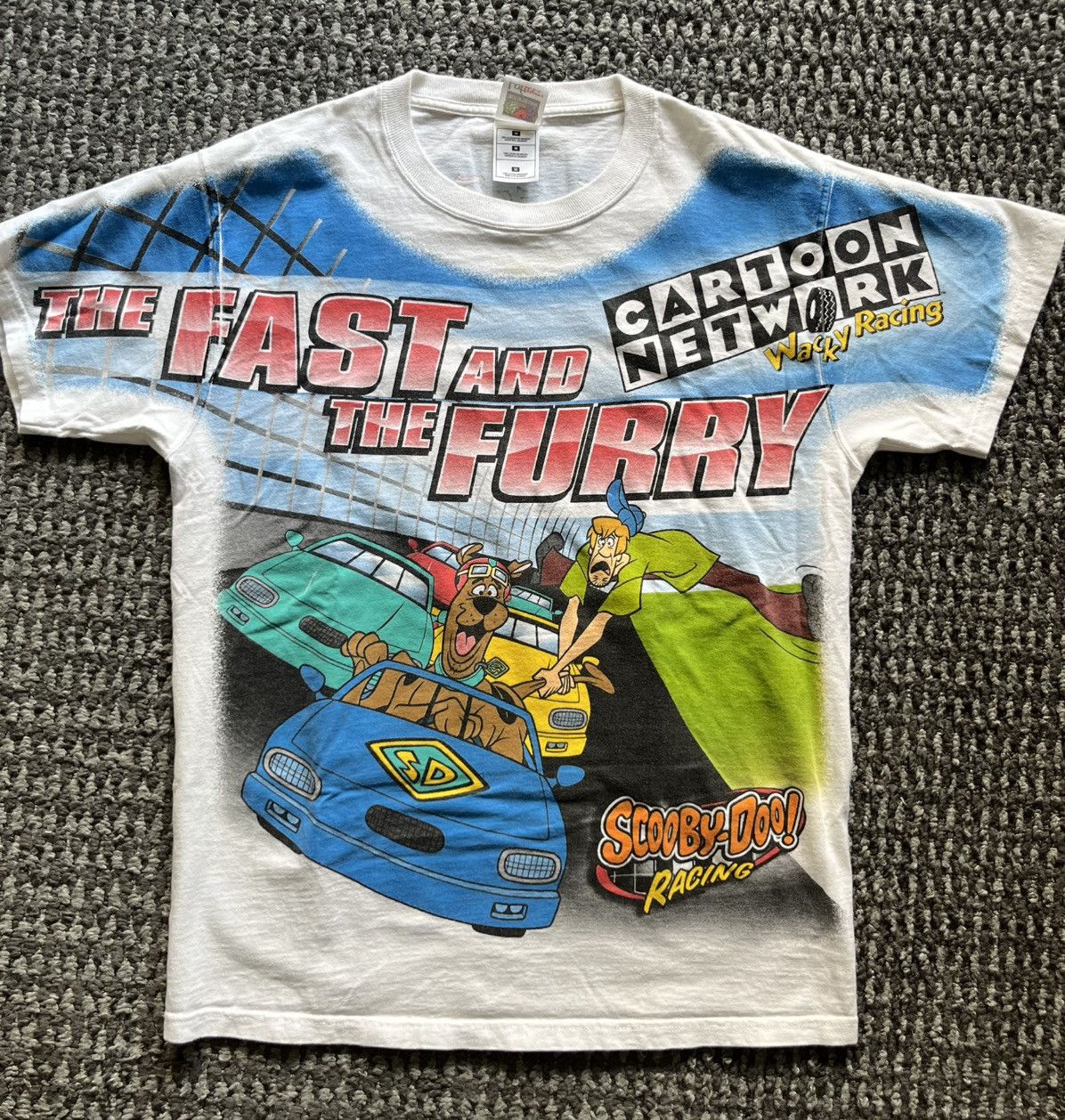 Cartoon Network × Fruit Of The Loom × Vintage Vintage 2002 Scooby-Doo Wacky Racing Cartoon Tee Size US M / EU 48-50 / 2 - 1 Thumbnail