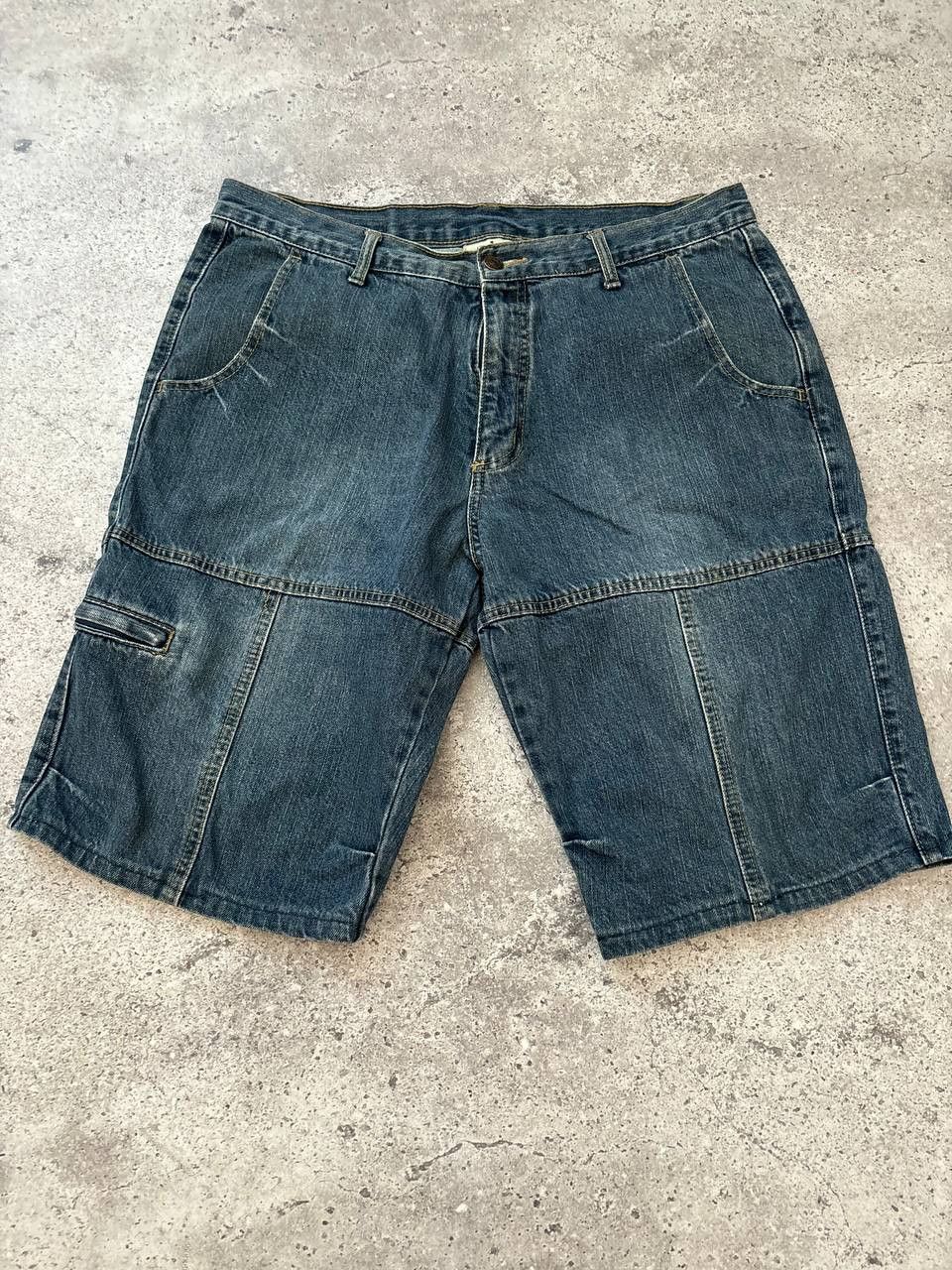 Japanese Brand × Neighborhood × Vintage Neighbourhood Vintage NYC Denim Faded Shorts Y2K Streetwear Size US 36 / EU 52 - 3 Thumbnail