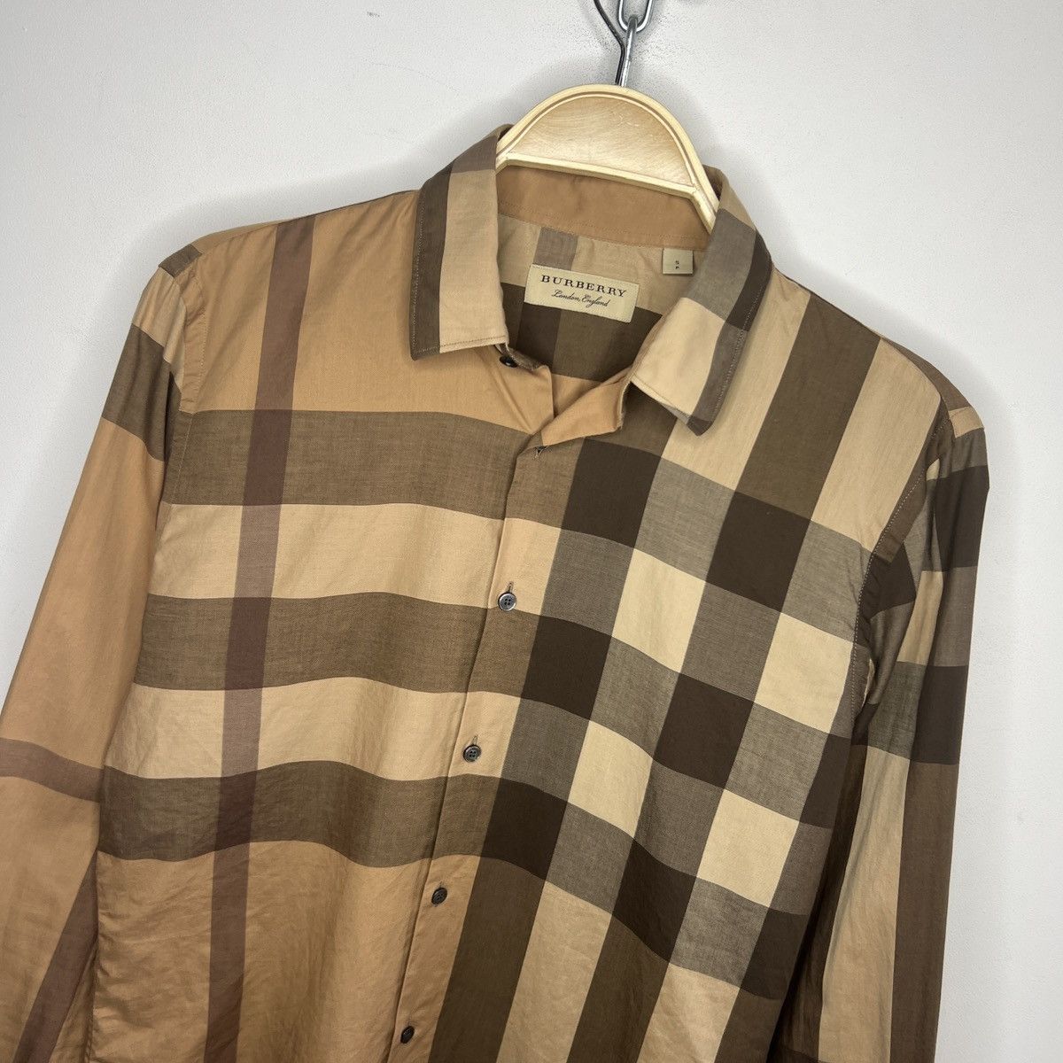Burberry Burberry Nova Check Shirt Button Up Beige Size US S / EU 44-46 / 1 - 4 Thumbnail