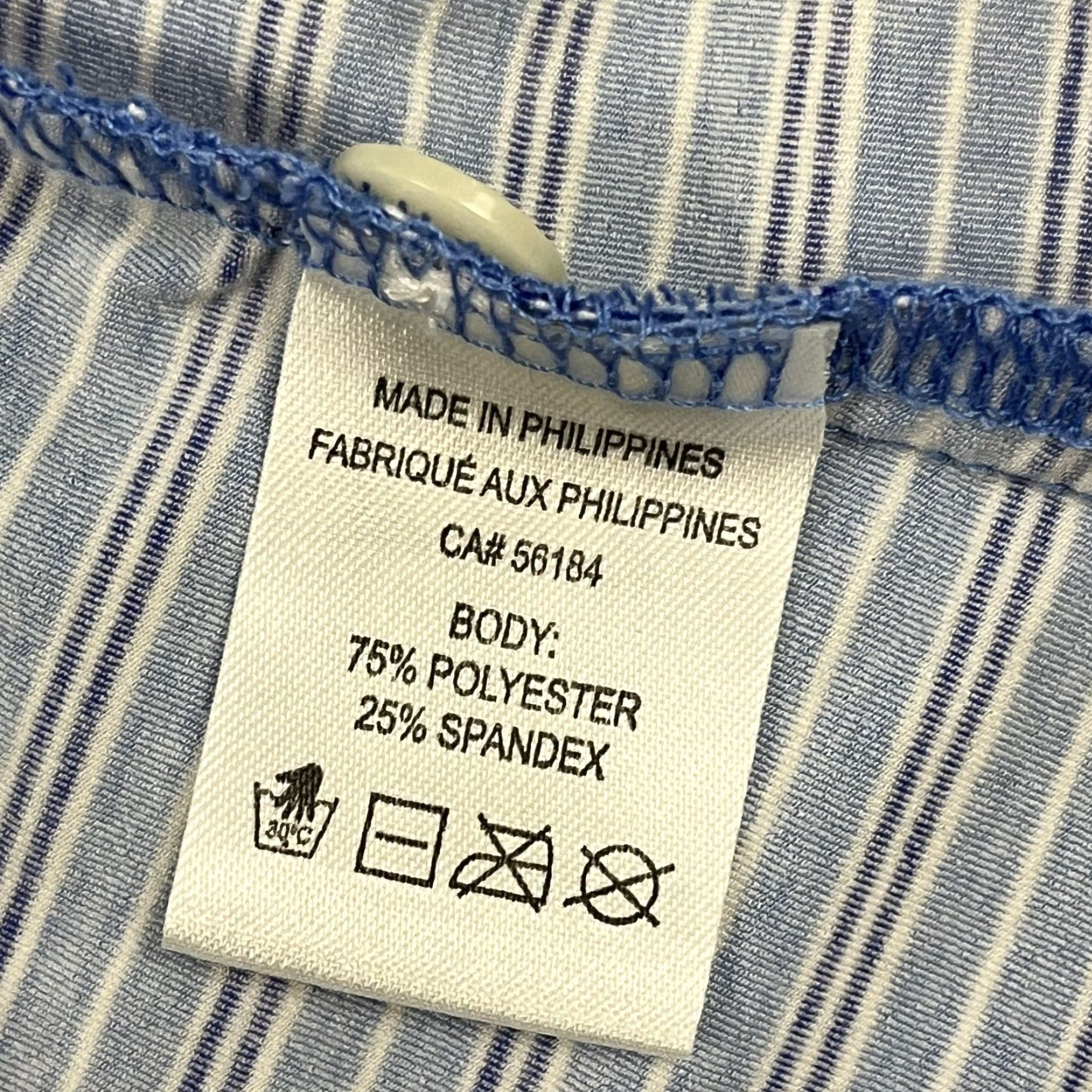Vintage Draddy Sport Polo Shirt Mens Large Blue White Striped Performance Golf Casual Size US L / EU 52-54 / 3 - 5 Thumbnail