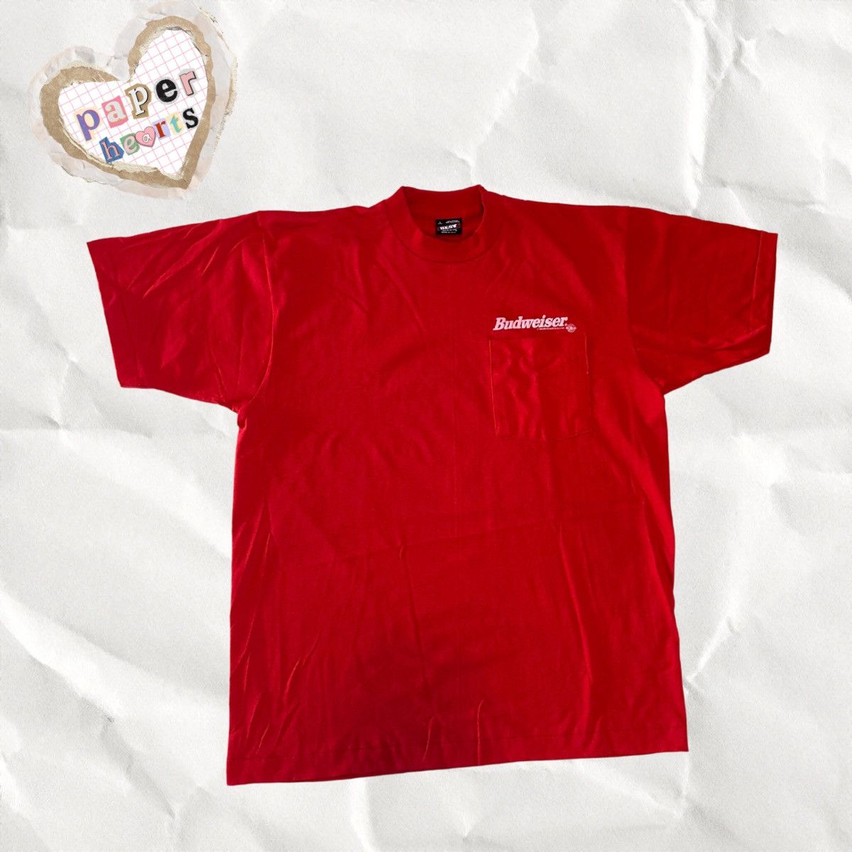 Budweiser × Vintage VINTAGE Classic 90’s Budweiser T-Shirt 🍻❤️ Size US L / EU 52-54 / 3 - 1 Thumbnail