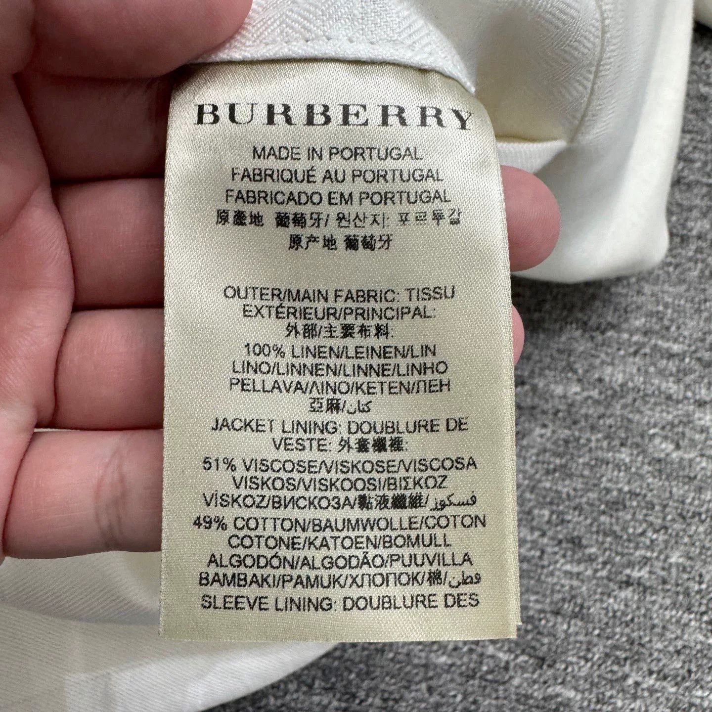 Burberry Burberry Linen Blazer Jacket Size 50. Size US L / EU 52-54 / 3 - 4 Thumbnail