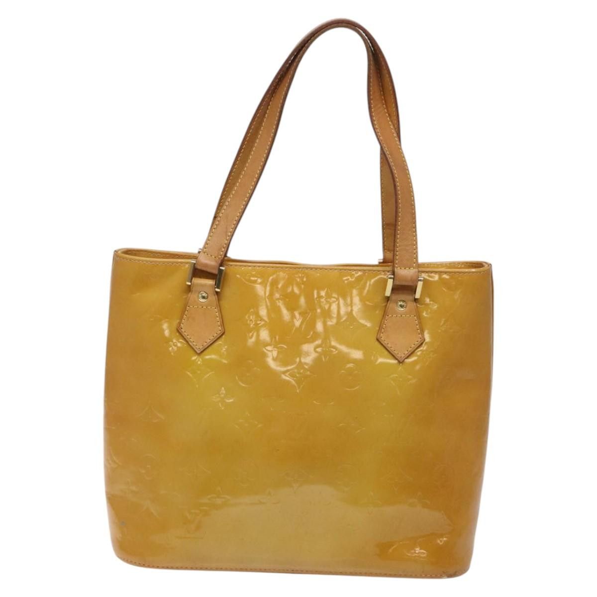 Louis Vuitton LOUIS VUITTON Monogram Vernis Houston Hand Bag Beige M91004 Size ONE SIZE - 3 Thumbnail