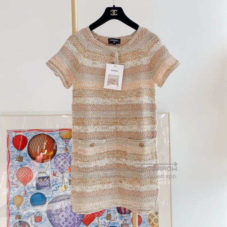Chanel Chanel Greek series of knitted dresses Size XXS / US 00 / IT 34 - 1 Thumbnail