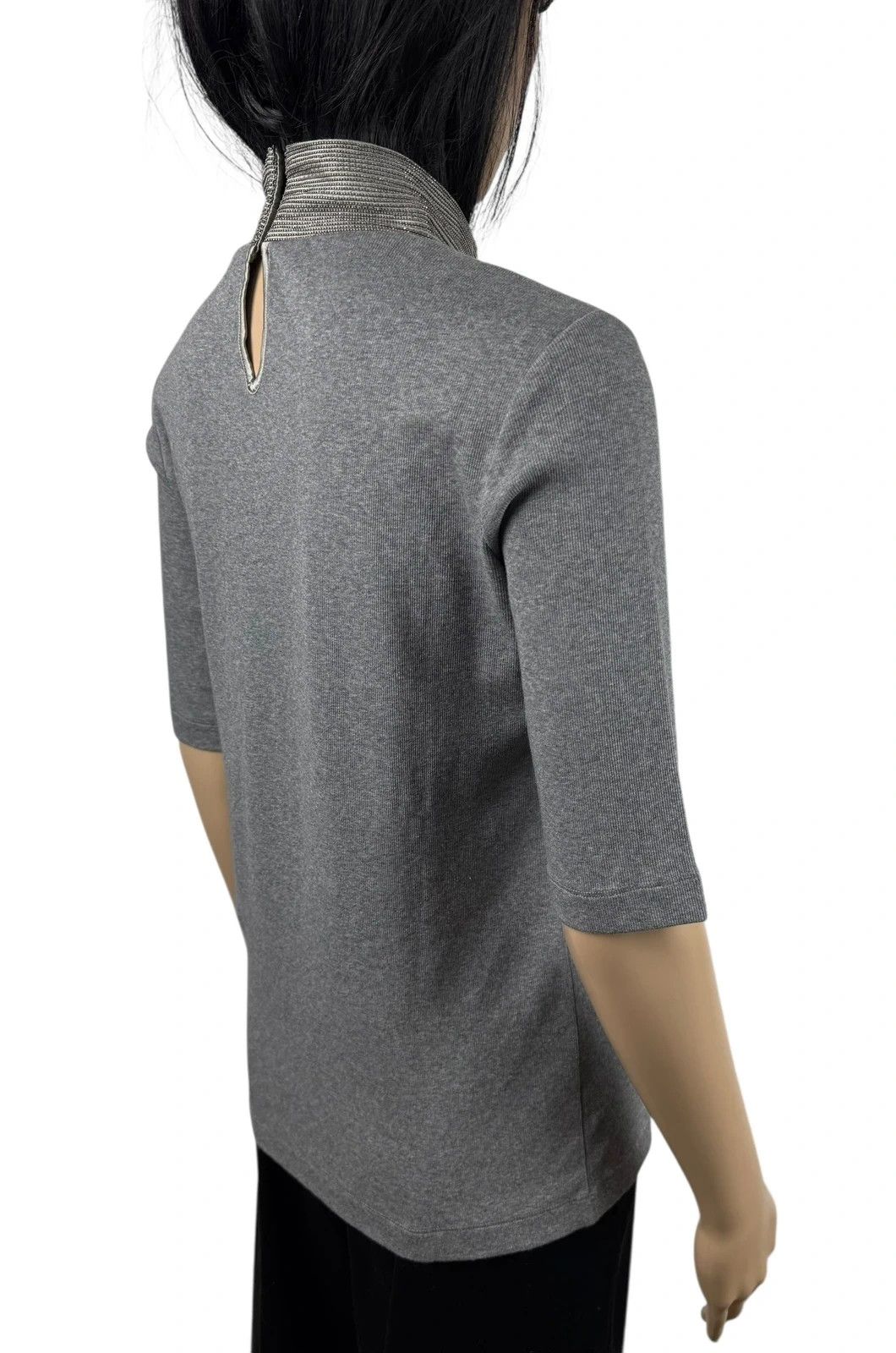 Fabiana Filippi Fabiana Filippi Jumper Short Sleeve Cotton Silk Emblished Size S / US 4 / IT 40 - 5 Thumbnail