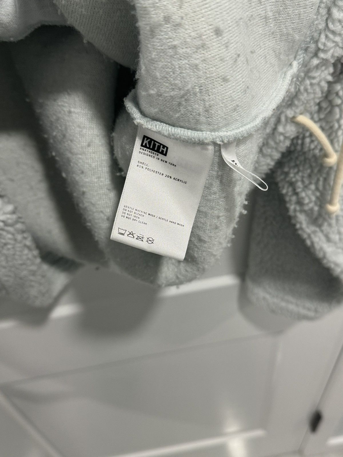 Kith Kith Sherpa Double Pocket Hoodie - Pearl Blue Size US M / EU 48-50 / 2 - 5 Thumbnail