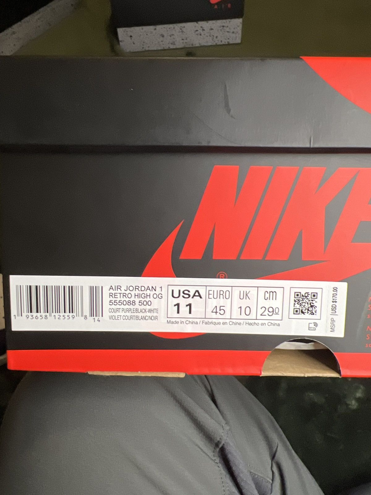 Jordan Brand Air Jordan 1 Court Purple 2020 size 11 Size US 11 / EU 44 - 7 Thumbnail