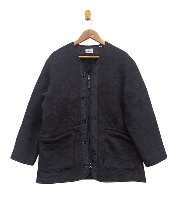 Uniqlo x engineered garments fleece 2024 collarless coat