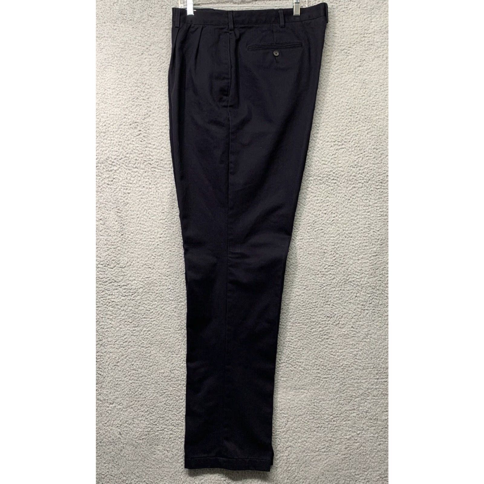 Lands' End Lands' End Dress Pants Men 42T Dark Blue Traditional Fit Straight Leg 100% Baumwolle/Cotton Slash Pockets Regular 42 Long Mens Size US 42 / EU 58 - 7 Thumbnail