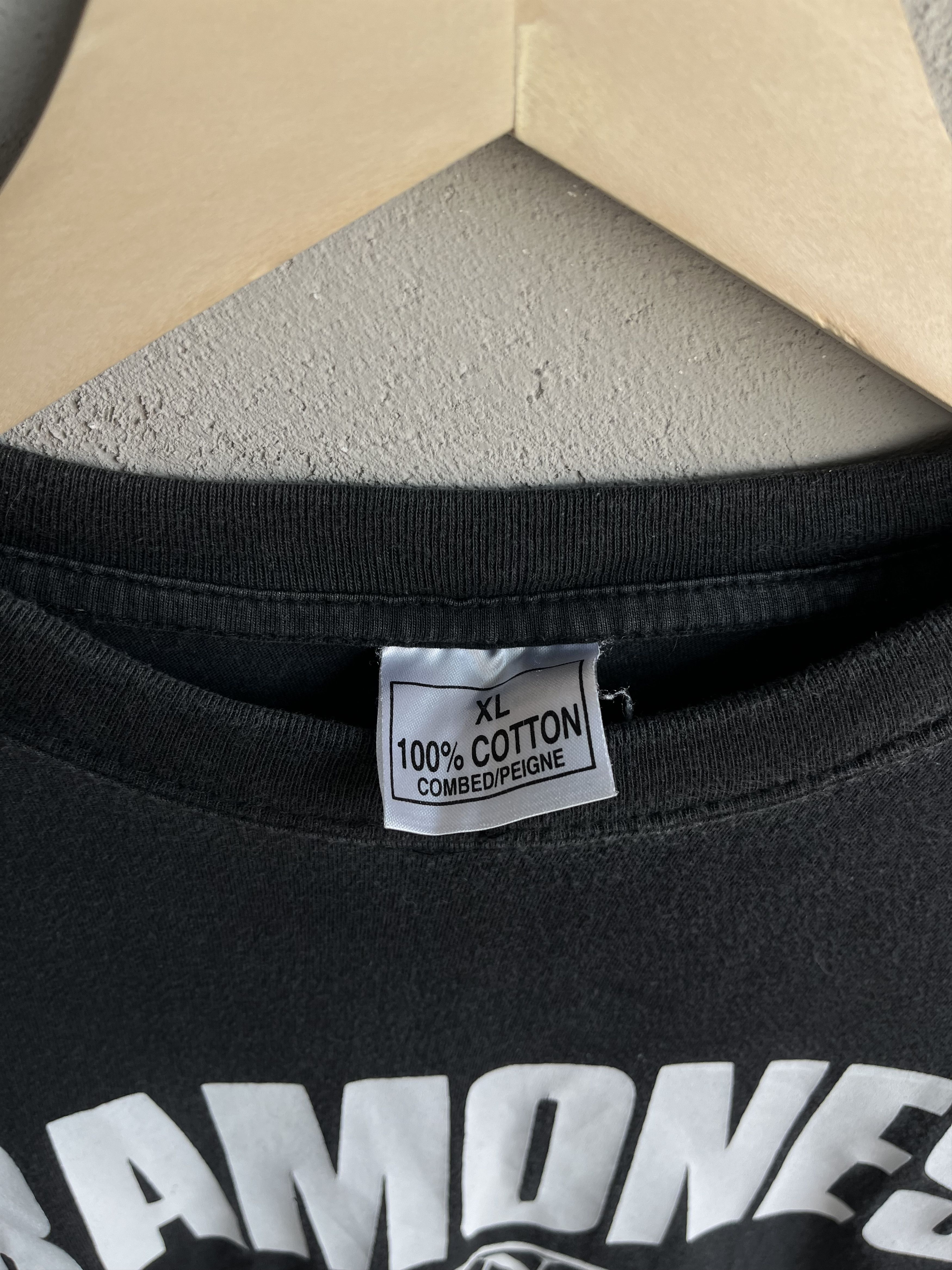 Band Tees × Vintage Vintage 90s Ramones Rock Band Graphic Print Black T Shirt Size US XL / EU 56 / 4 - 8 Thumbnail