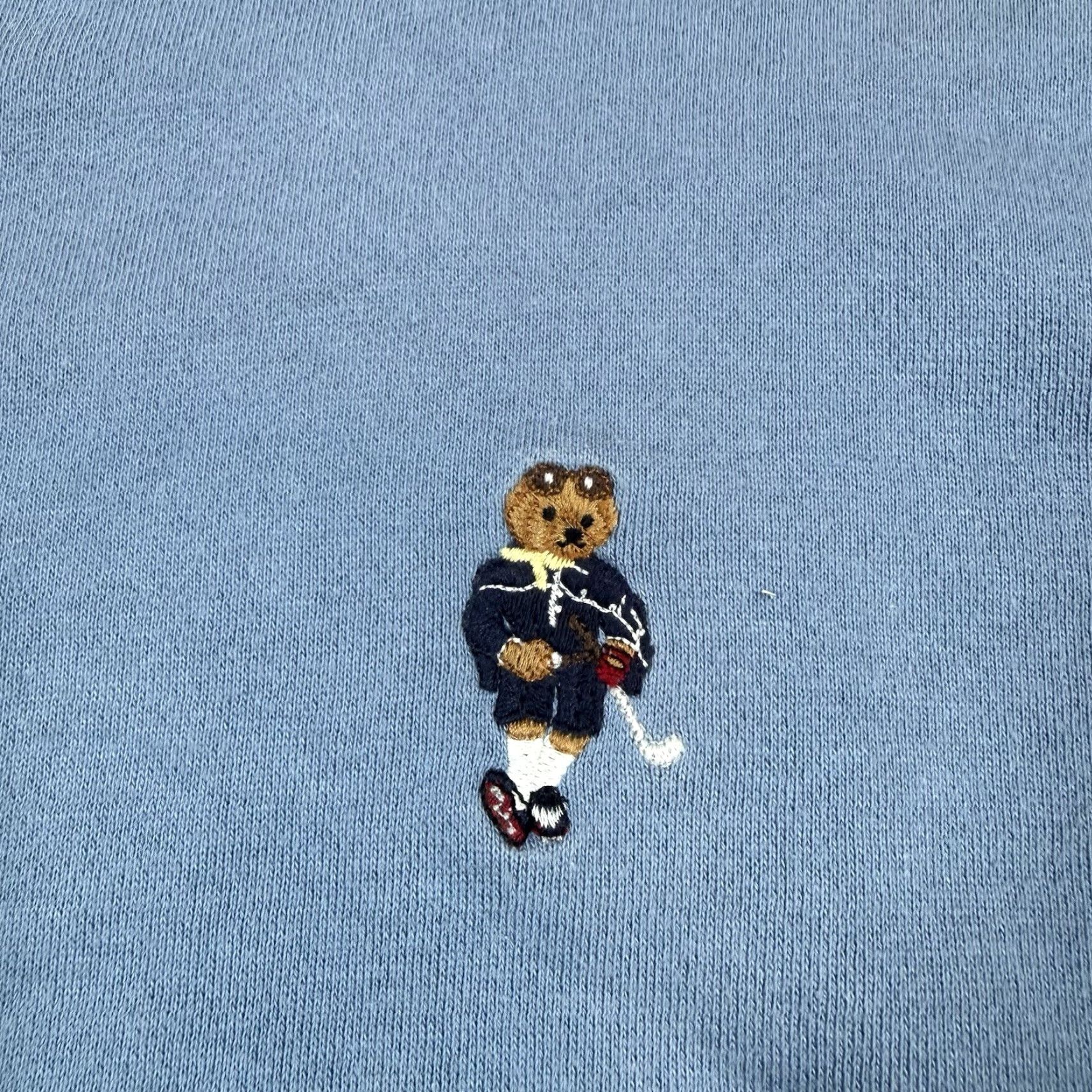 Polo Ralph Lauren VINTAGE Polo Ralph Lauren Sport Golf Bear Sweatshirt Mens Large Crew Neck Blue L Sports Golf Bear Crew Neck Pullover Mens Pullover Sweatshirt Size US L / EU 52-54 / 3 - 3 Thumbnail