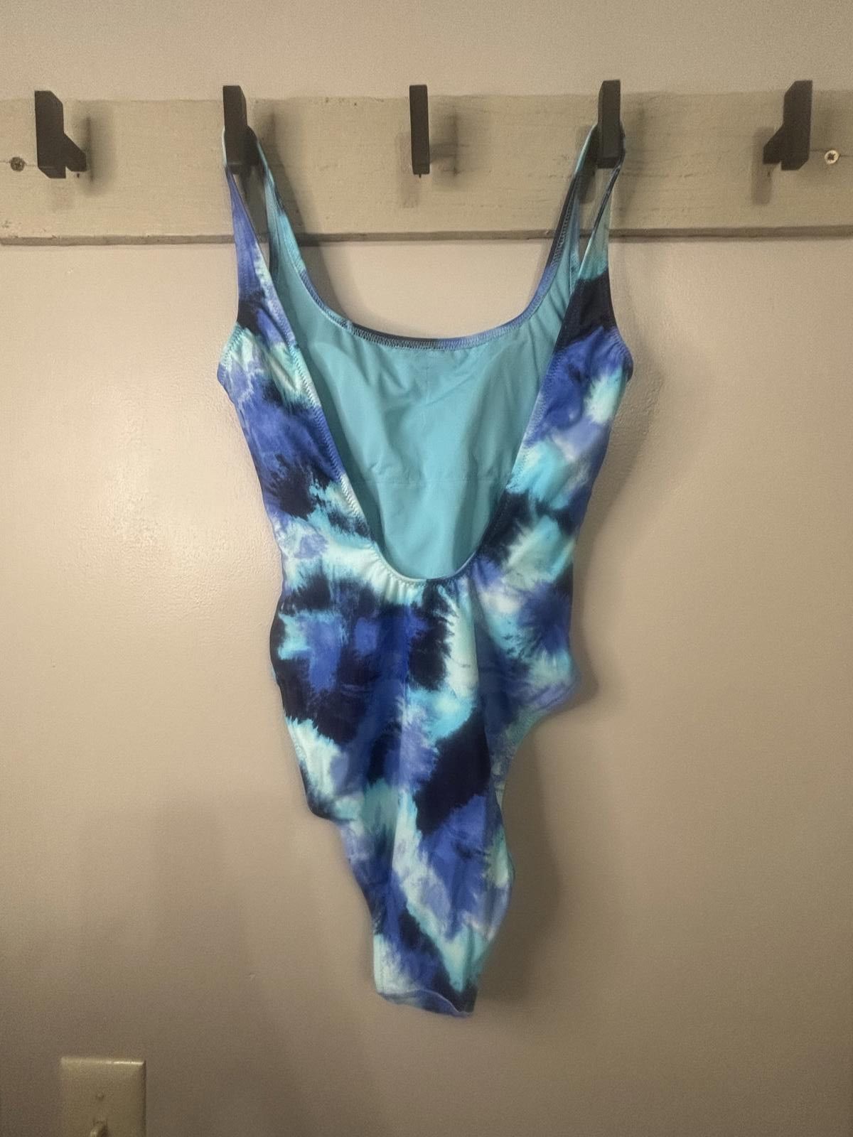 Designer Aerie Vibrant Blue Tie-Dye Swimsuit - XS Size ONE SIZE - 2 Thumbnail