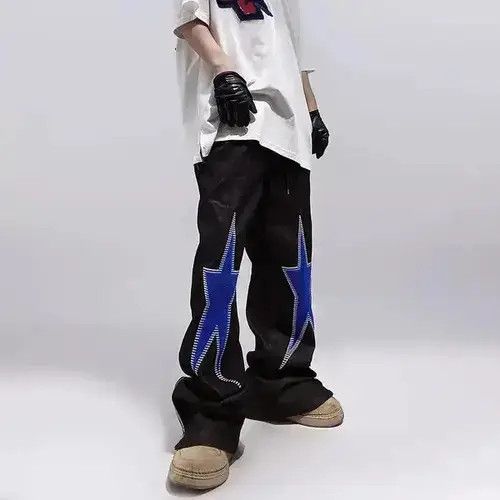 VIBE STAR Embroidery Stacked Denim Jeans Size US 32 / EU 48 - 7 Thumbnail