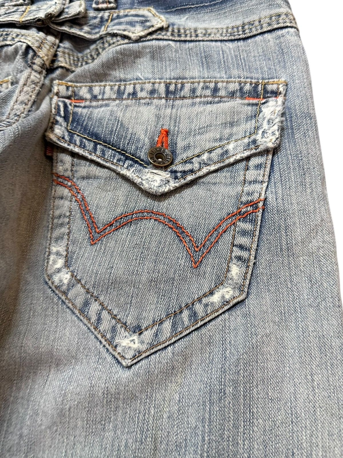 Edwin Vintage Edwin XV-S Flare Faded Grunge Buckle Belt Denim Size US 29 - 7 Thumbnail