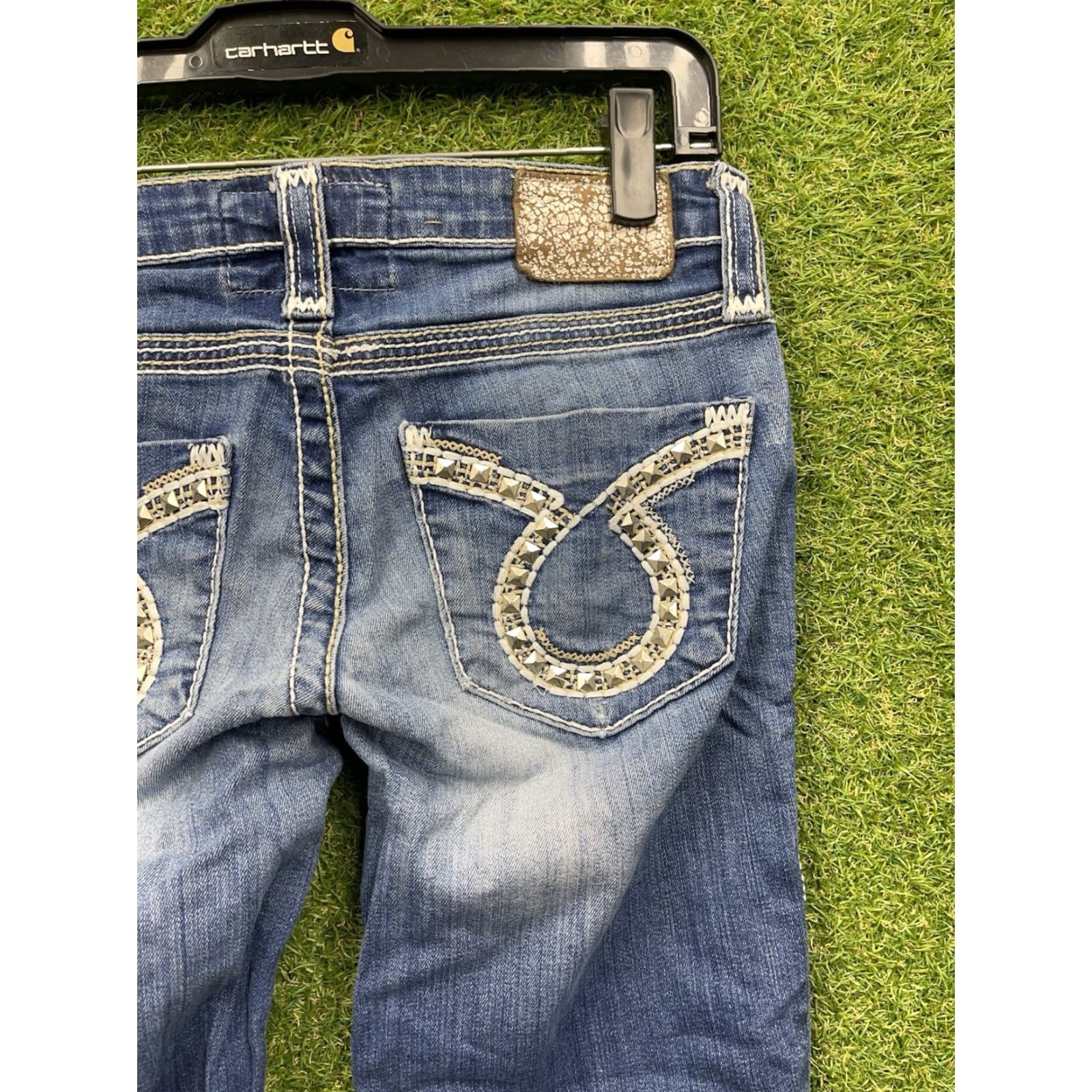 Denime BIG STAR Liv Bootcut Jeans Womens 26 Low Rise Medium Wash Denim 5-Pocket Stretch Jeans Blue 26x24 Womens Size 26" / US 2 / IT 38 - 5 Thumbnail