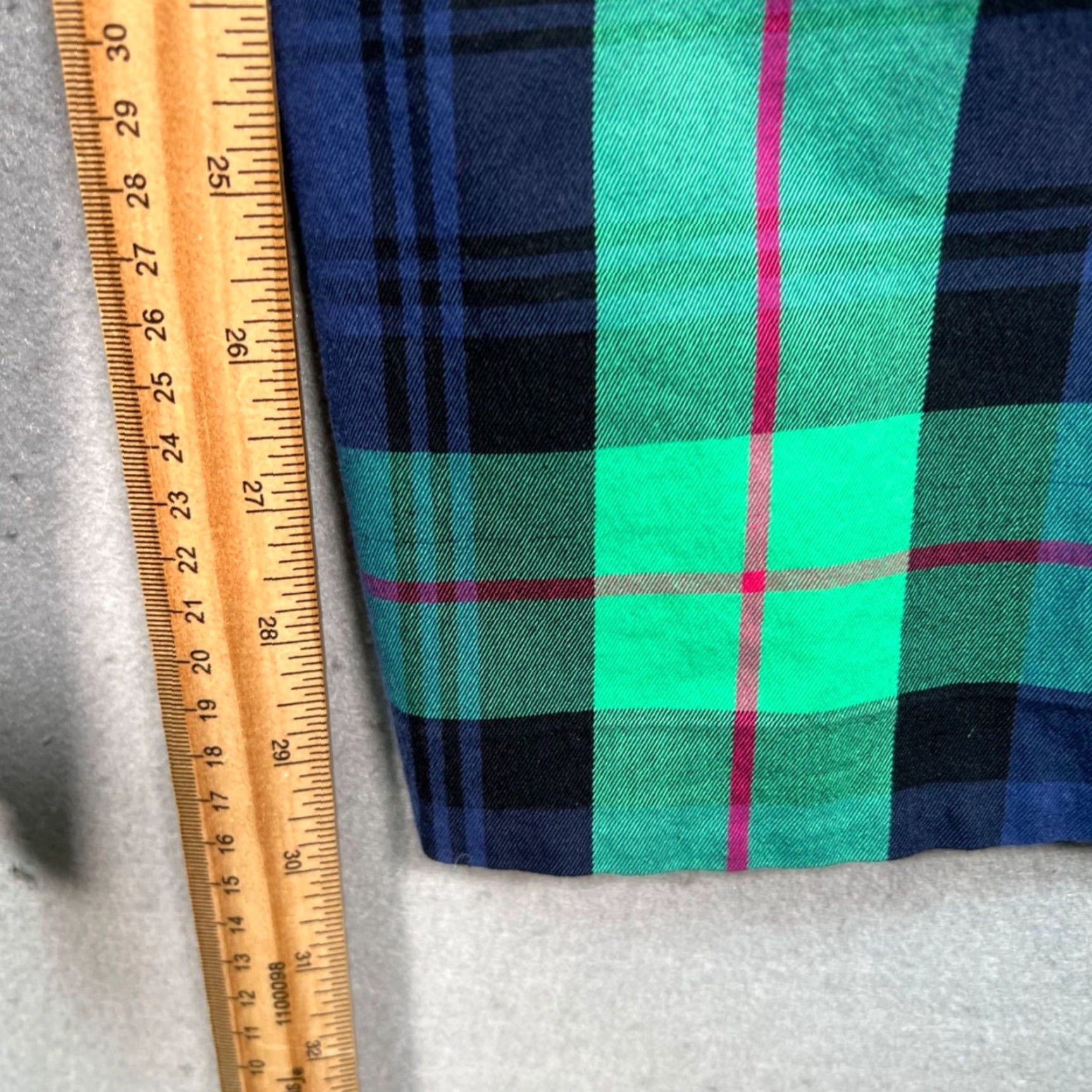 Lilly Pulitzer Lilly Pulitzer Womens 2 Pants Navy Blue Green Plaid Tartan Chino Straight 31 In Inseam Adult Regular Size 2 Womens Size 26" / US 2 / IT 38 - 6 Thumbnail