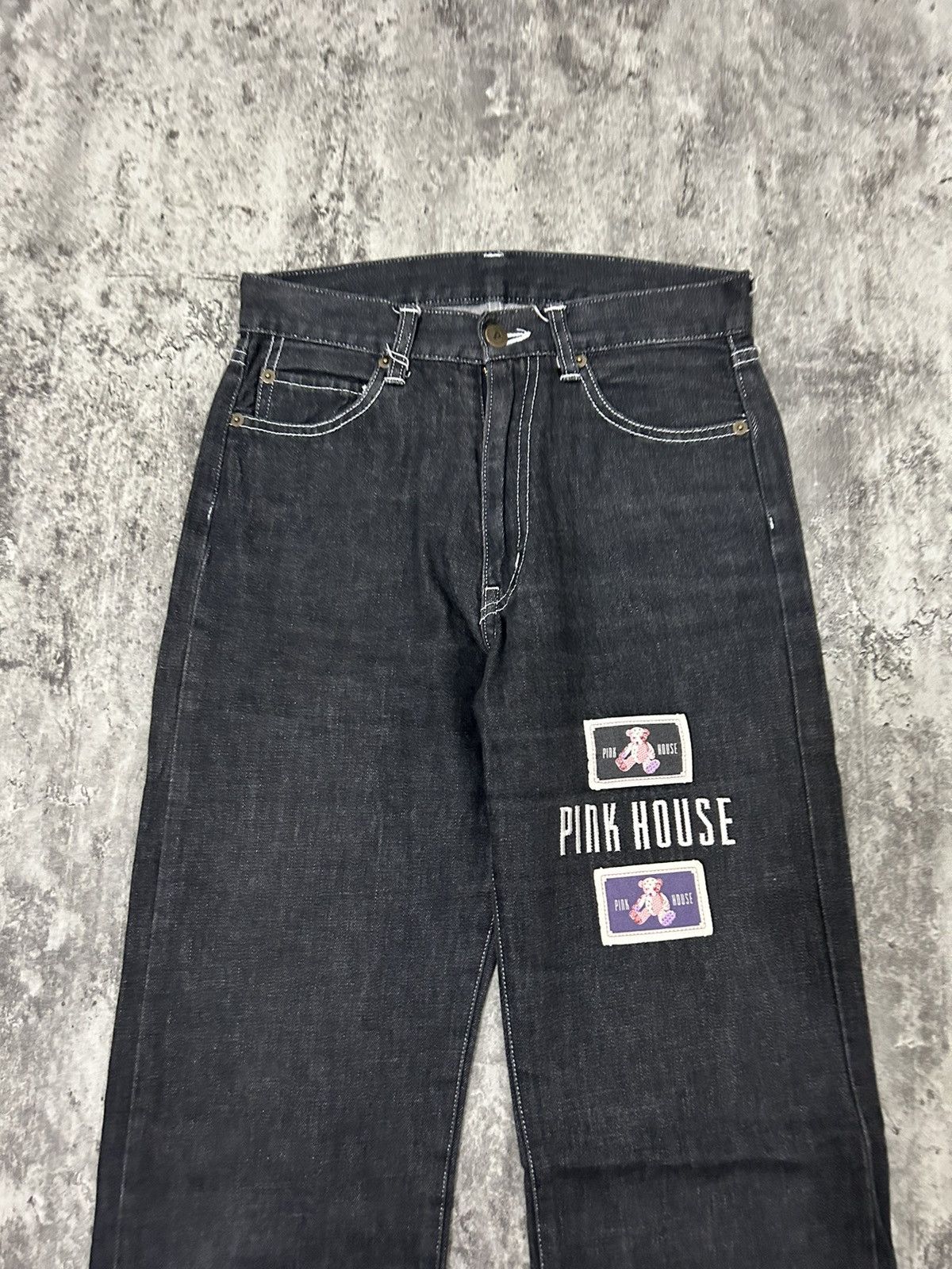 Japanese Brand × Karl Helmut × Pink House Pink House Bear Photo jeans Size US 27 - 4 Thumbnail