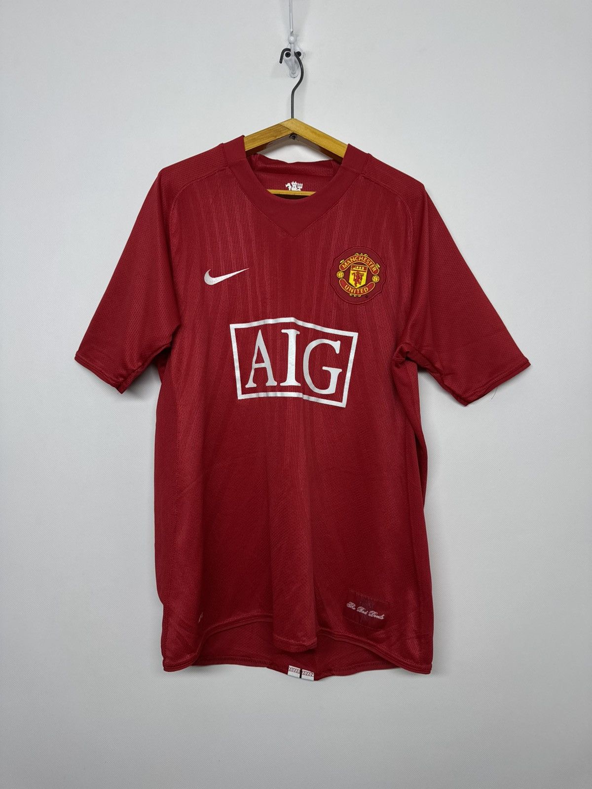 Nike Vintage Nike Manchester United 2007-09 Home Soccer Jersey Size US M / EU 48-50 / 2 - 1 Thumbnail