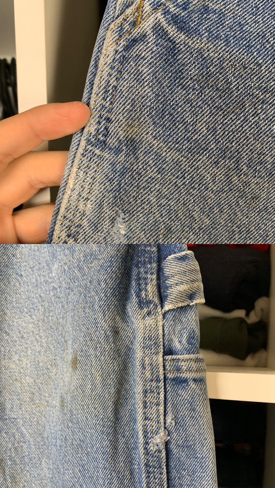 Carhartt × Vintage Vintage Carhartt Distressed Denim Thrashed Jeans Size US 32 / EU 48 - 18 Thumbnail