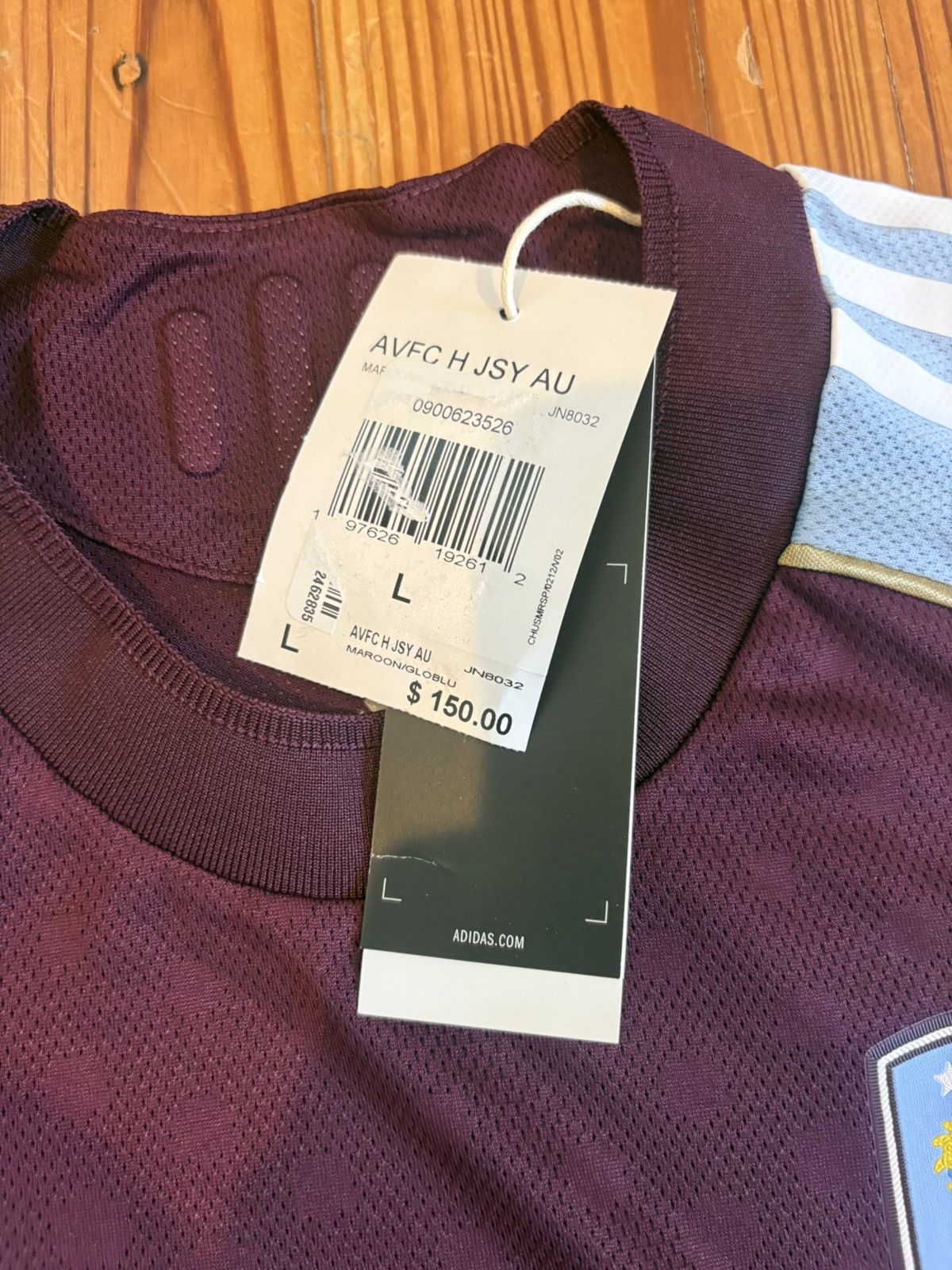 Adidas New adidas Aston Villa FC Home Authentic Jersey men's large Size US L / EU 52-54 / 3 - 5 Thumbnail