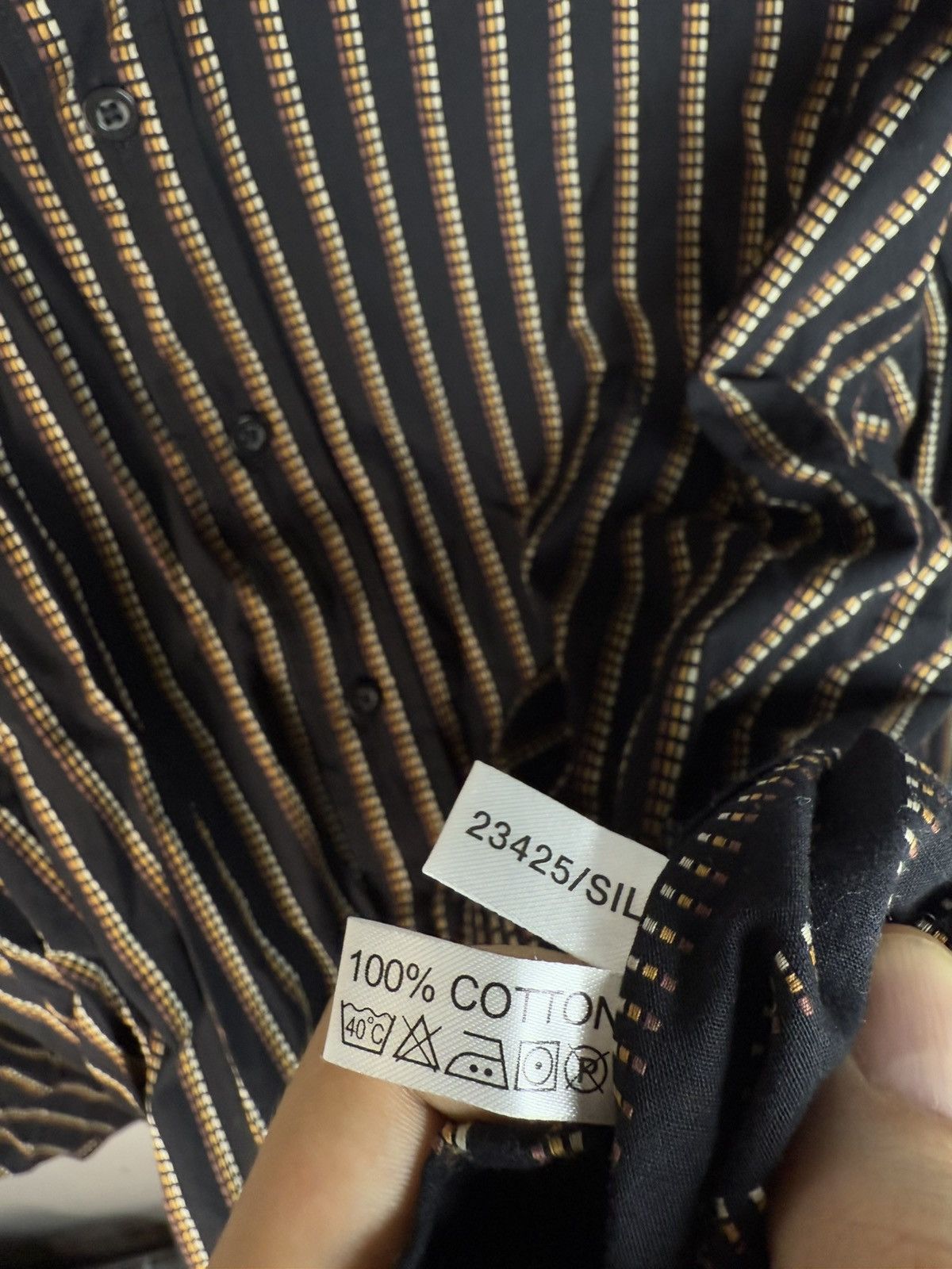 Yves Saint Laurent Black YSL Shirt Striped Size US XL / EU 56 / 4 - 8 Thumbnail