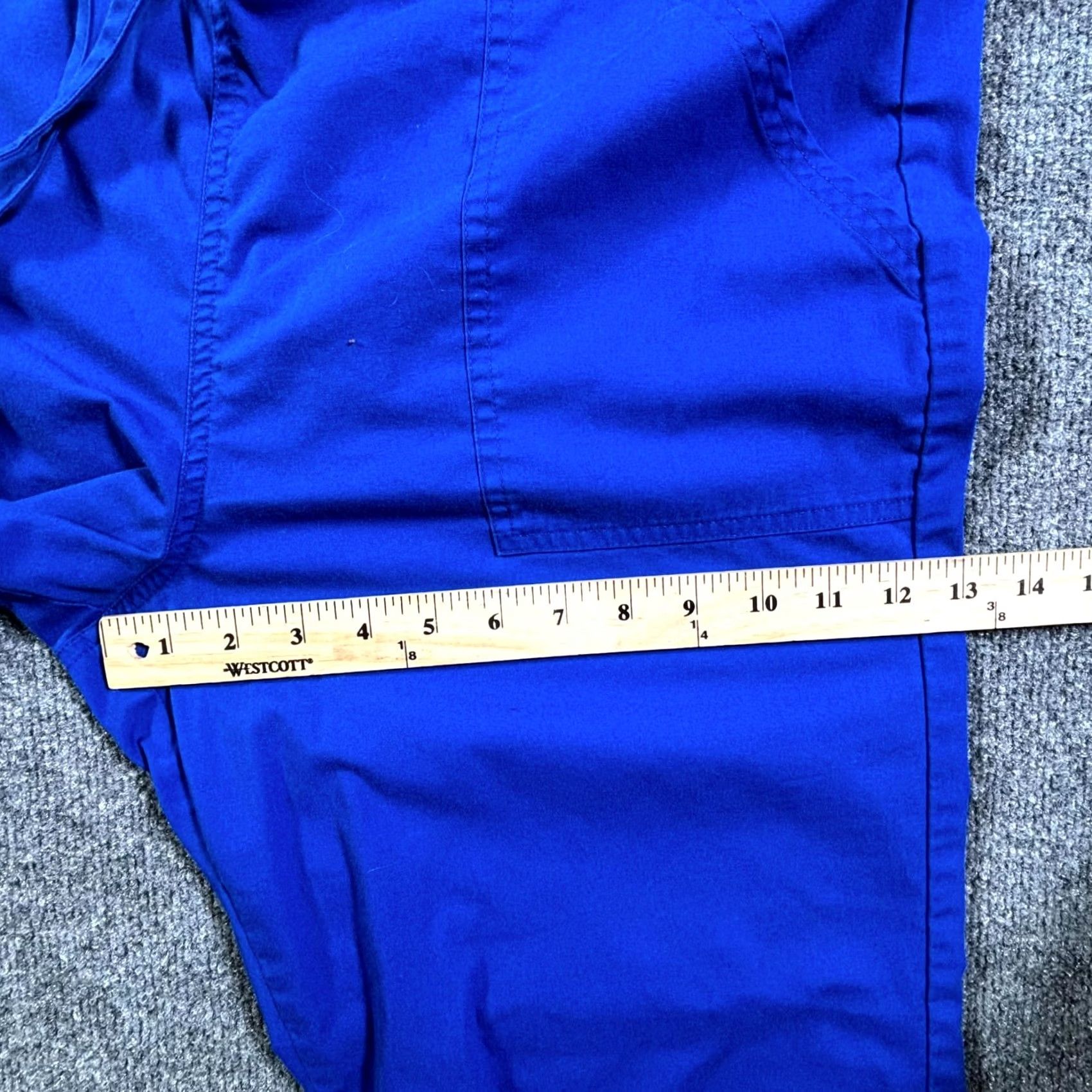 Vintage Scrub Star Scrub Pant Unisex M Blue Polyester Medical Straight Nursing Stretch Shirt Size US 31 - 6 Thumbnail