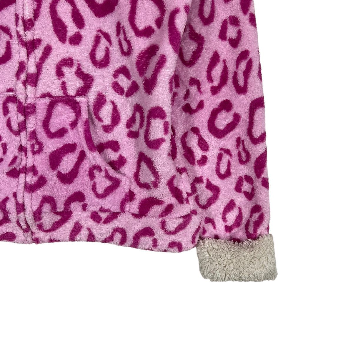 Japanese Brand 🔥 VINTAGE HELLO KITTY FAUX FUR FLEECE HOODIE Size L / US 10 / IT 46 - 6 Thumbnail