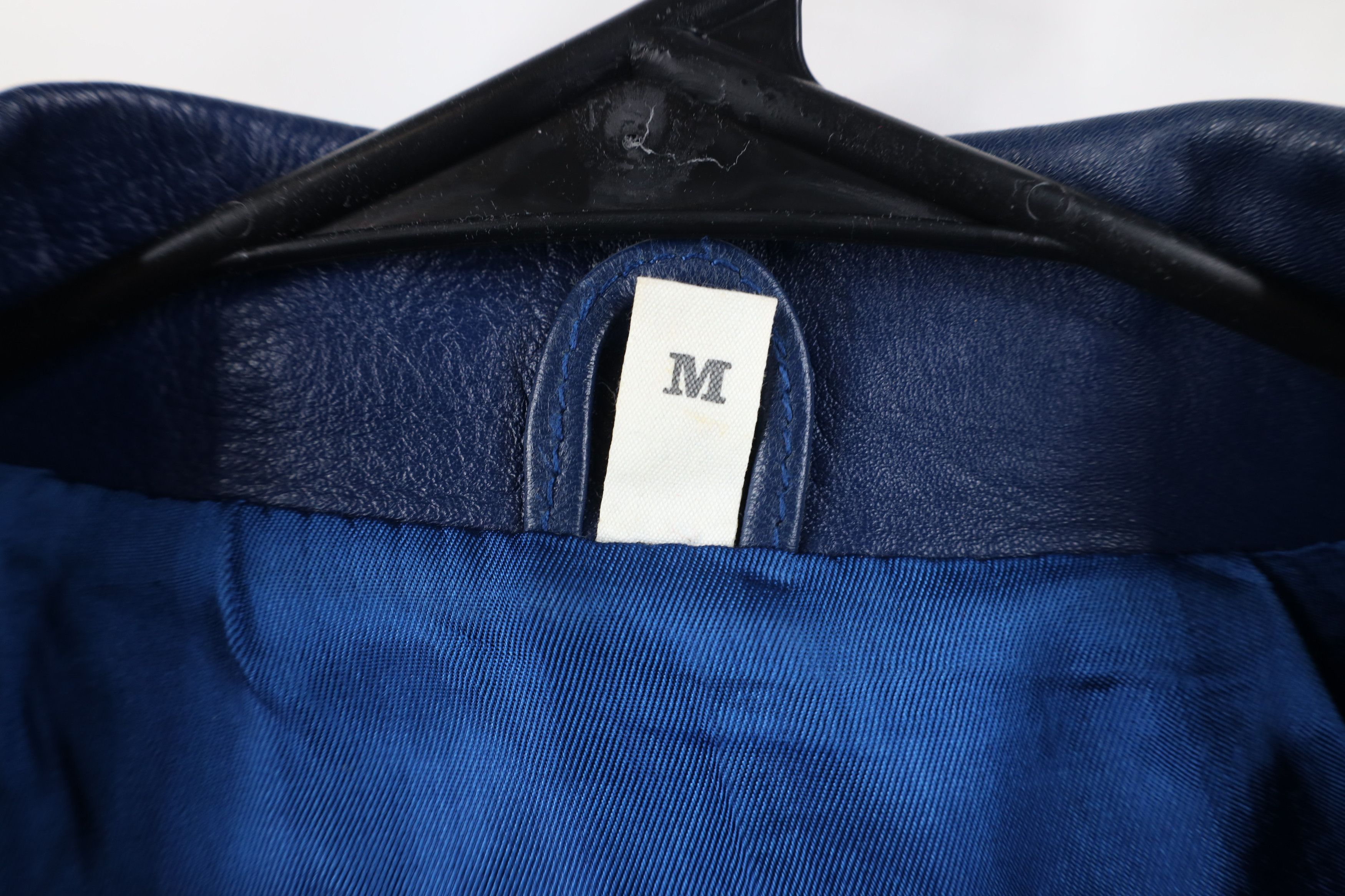 Vintage Vintage 90s Streetwear Leather Suit Coat Blazer Jacket Blue Size US M / EU 48-50 / 2 - 9 Thumbnail