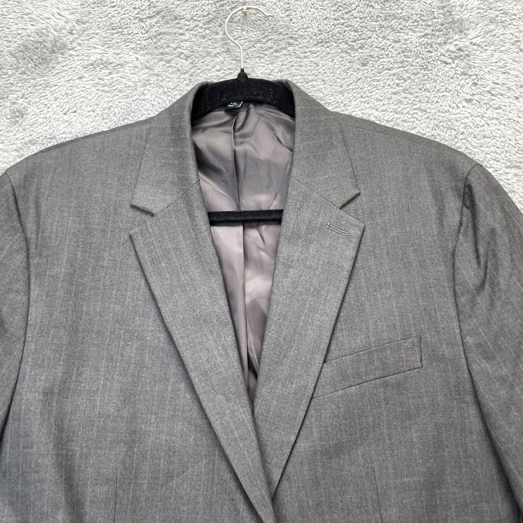 Banana Republic Banana Republic Jacket Mens 42L Gray Blazer Coat Striped Notch Lapel Single-Breasted 2-Button Formal Size 42R - 7 Thumbnail