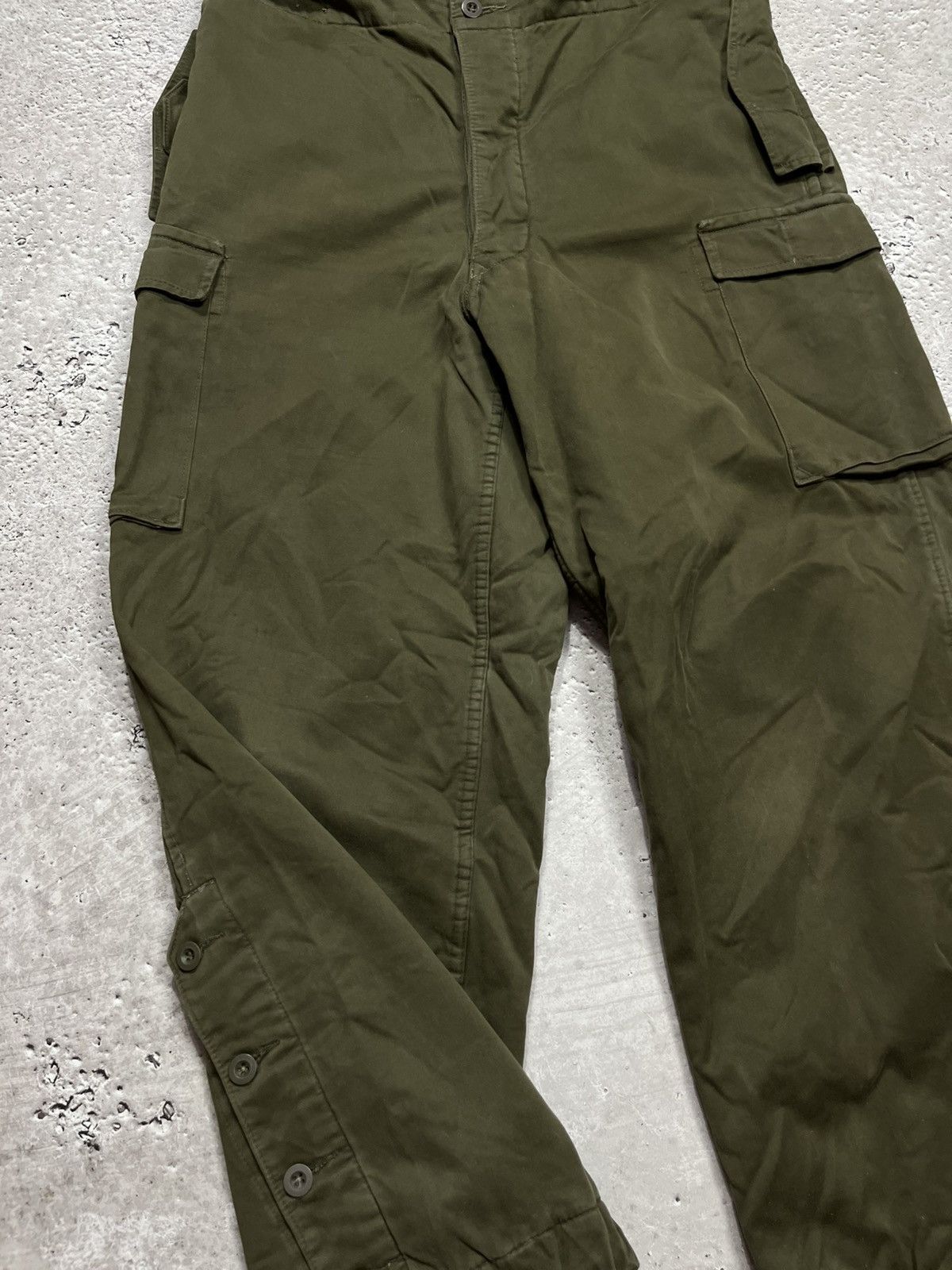 Other Vintage Austrian Army Field Overalls Olive Green Cargo Pants Size US 36 / EU 52 - 3 Thumbnail