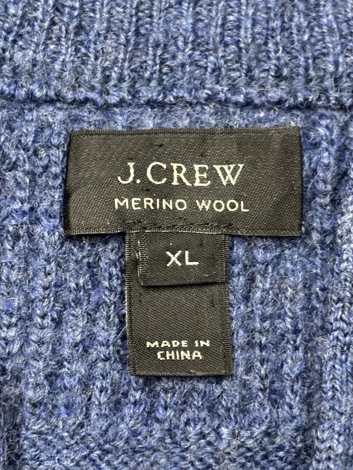 J.Crew J Crew Sweater Mens Large Merino Wool Suede Leather Patches Size US L / EU 52-54 / 3 - 2 Thumbnail