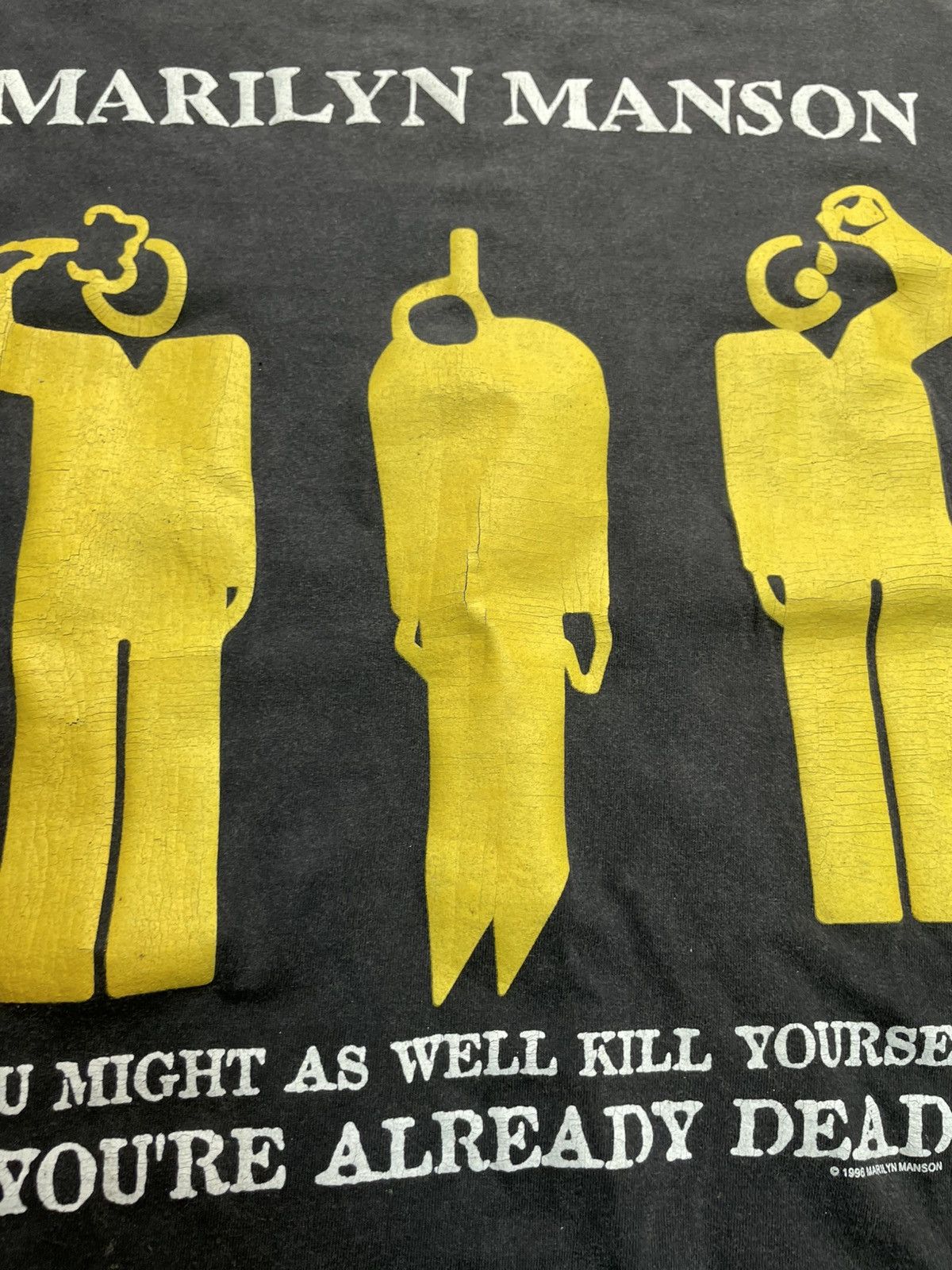 Band Tees ARCHIVE 1996 M. MANSON KILL YOURSELF TEE FADED Size L Size US L / EU 52-54 / 3 - 4 Thumbnail