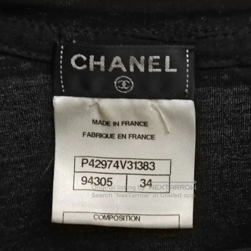 Chanel Chanel Black Cotton Sleeveless T-Shirt . Size XS / US 0-2 / IT 36-38 - 5 Thumbnail