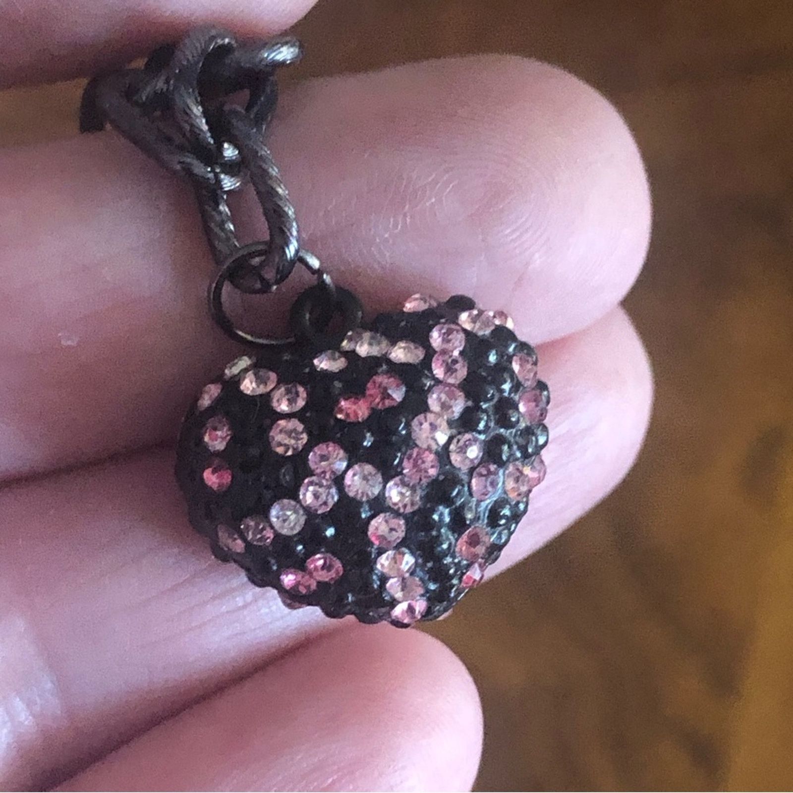 Handmade Handcrafted colorful stone bubble heart necklace Size ONE SIZE - 8 Thumbnail