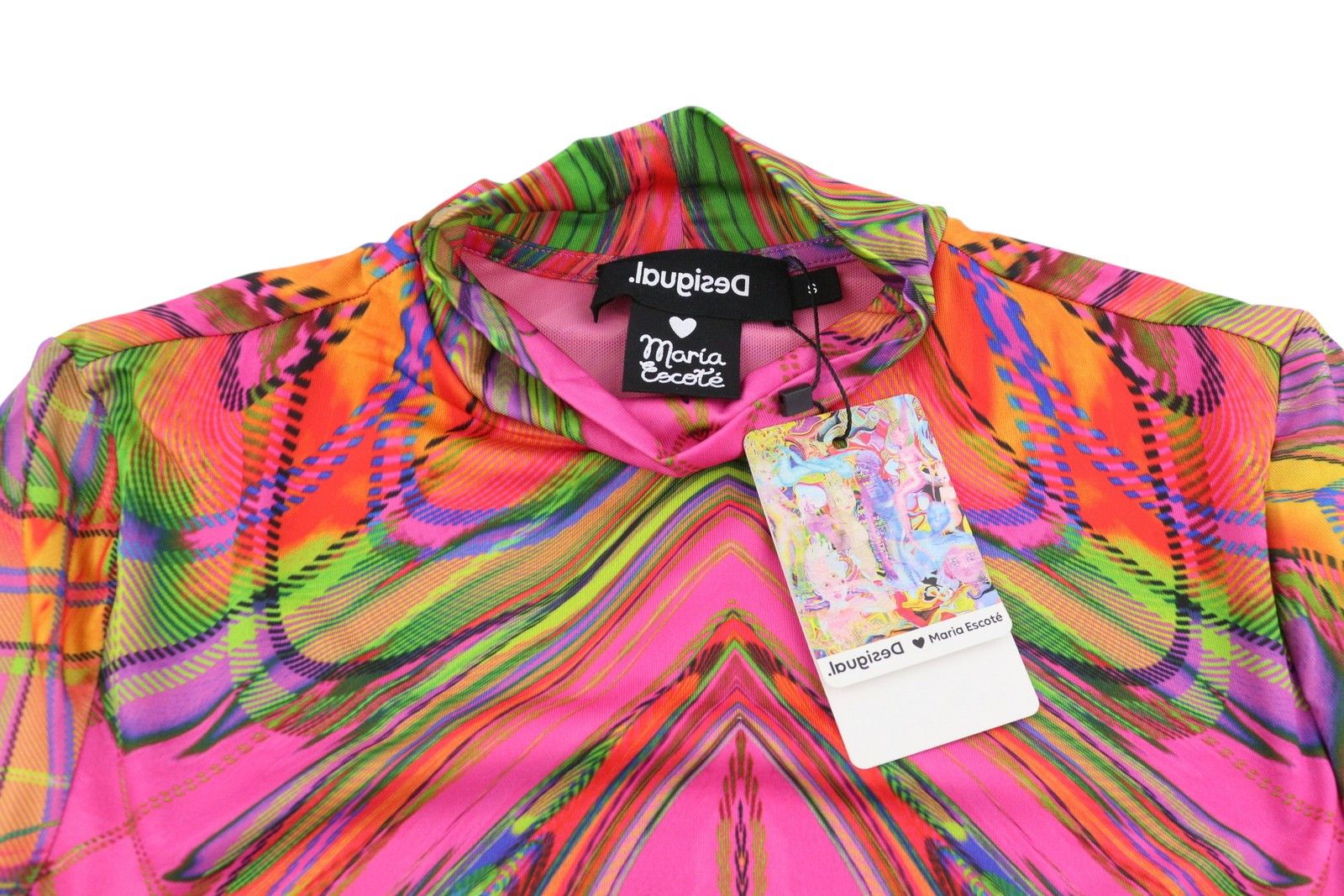 Desigual HEATHER S Multicolor Print Midi Dress 89029 Size S / US 4 / IT 40 - 6 Thumbnail