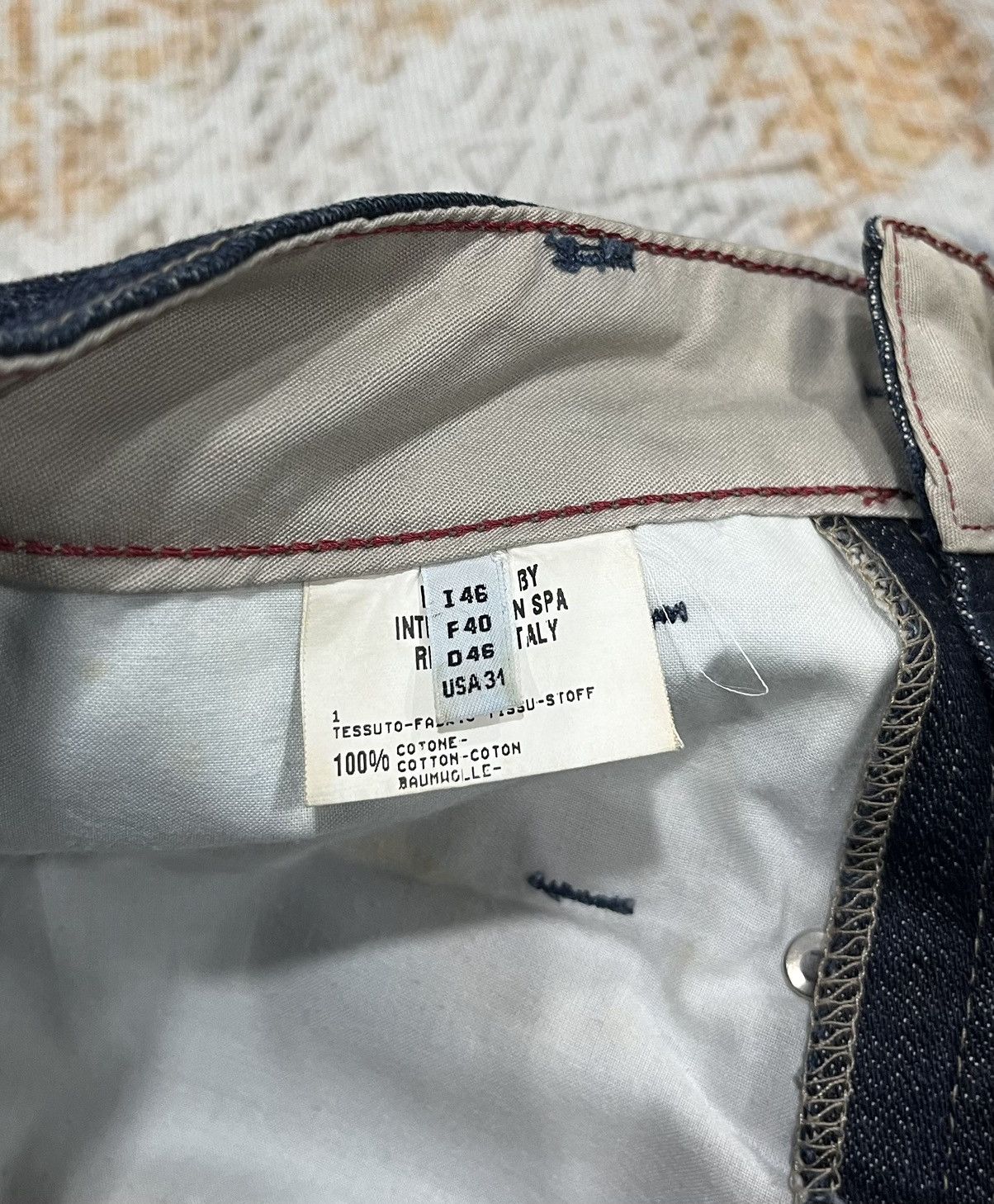 Marithe + Francois Girbaud 2000s Marithé + Le Jean De François Girbaud Navy Brut Denim Size US 32 / EU 48 - 7 Thumbnail