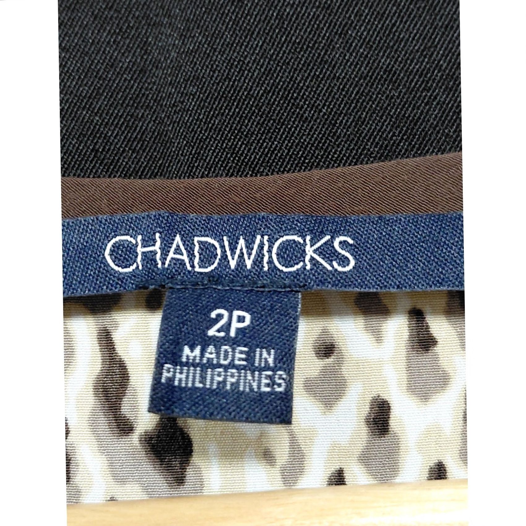 Vintage Chadwicks Snake Print Sleeveless Dress Collared, Knee Length, 2P Petite, Brown, Women, Polyester, Casual Workwear, Spring Summer, Machine Washable Size XS / US 0-2 / IT 36-38 - 3 Thumbnail