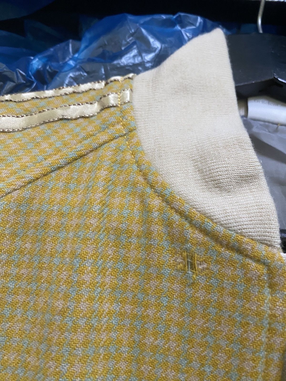 Adidas Vintage Adidas Sample Yellow Houndstooth Track Jacket Size US XS / EU 42 / 0 - 8 Thumbnail