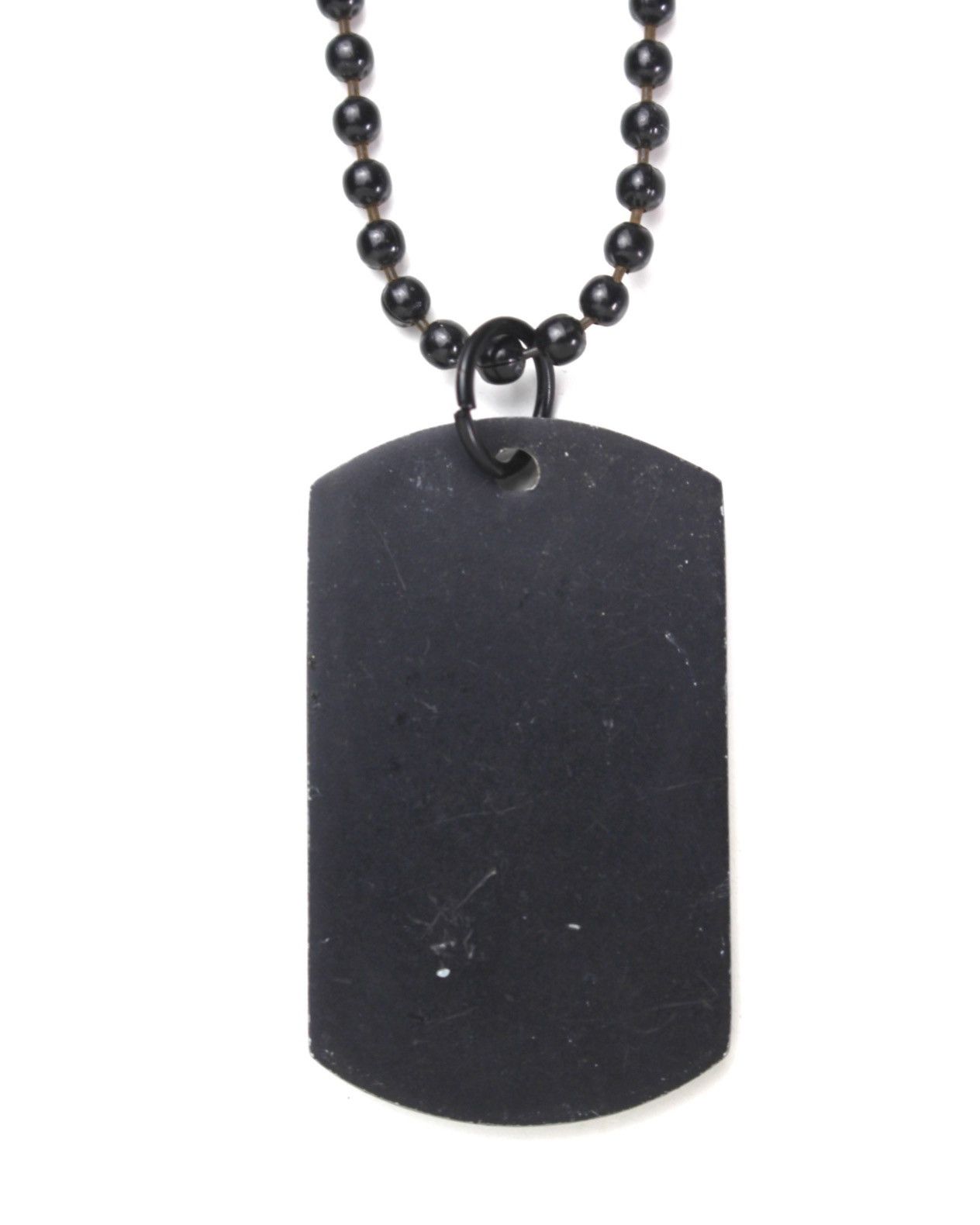 Vintage 2000S JAPANESE MADE BLACK HEARTBEAT DOG TAG NECKLACE Size ONE SIZE - 4 Thumbnail
