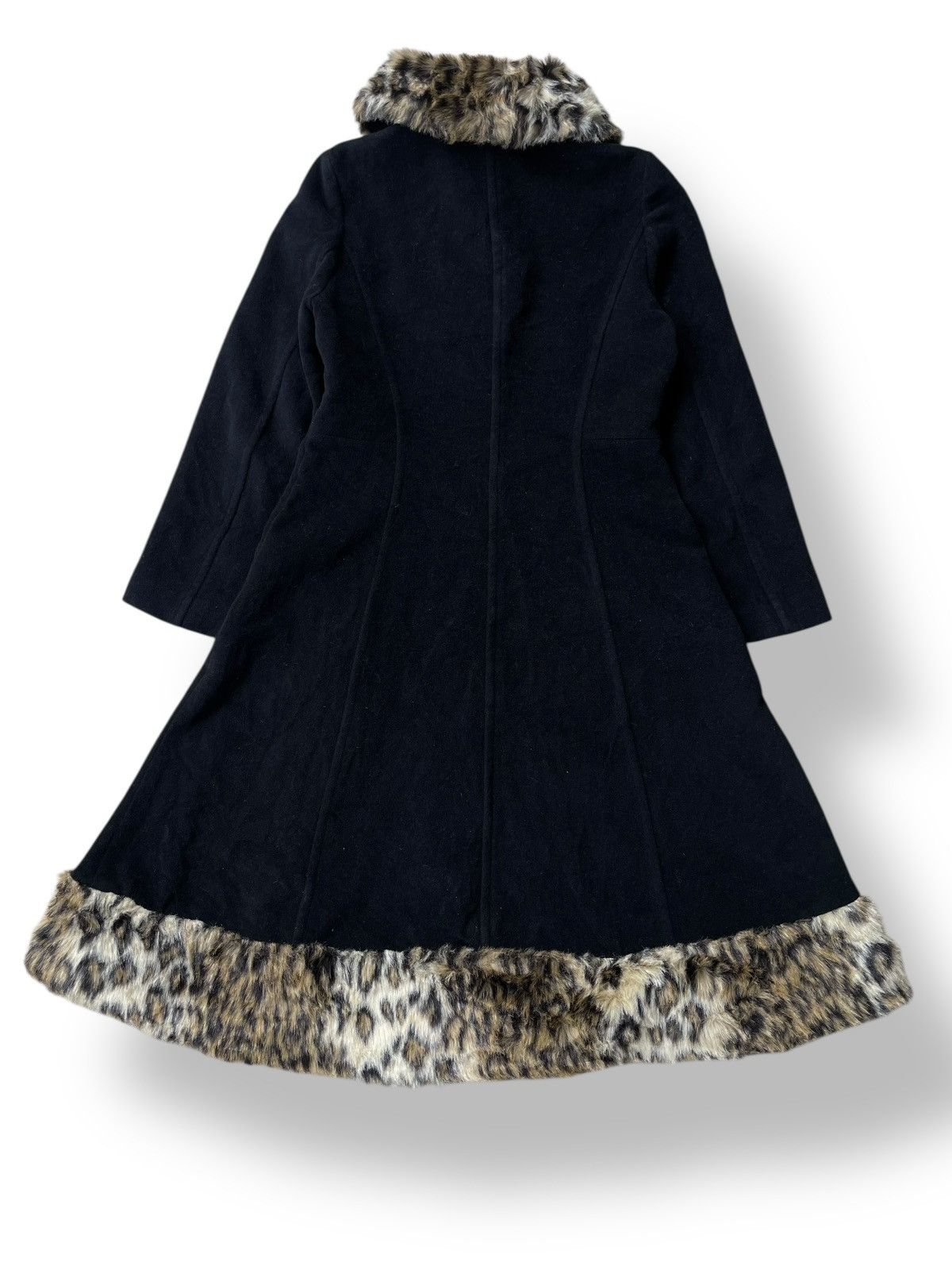 14th Addiction 🇯🇵 Machiko Jinto Leopard Fur Trench Coat Goa Gothic Punk Vkei Size S / US 4 / IT 40 - 17 Thumbnail
