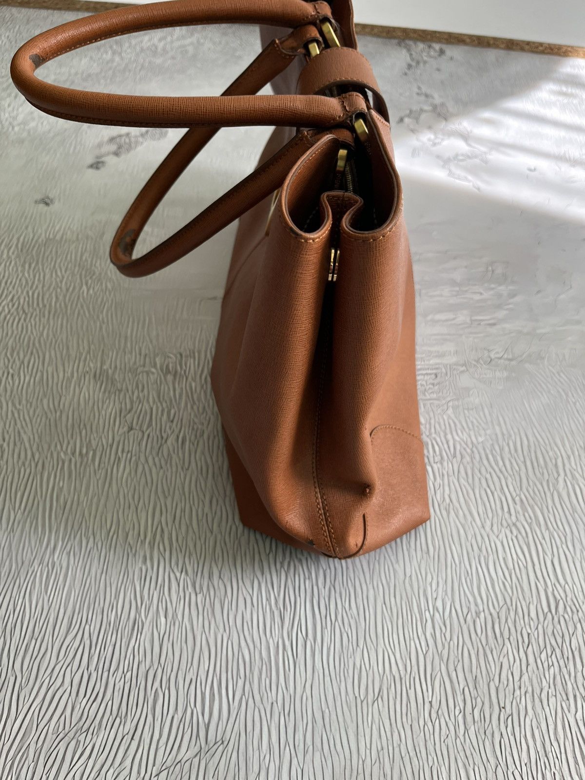 Fendi Fendi Brown Leather Chameleon Shopping Tote Bag Luxury Size ONE SIZE - 5 Thumbnail