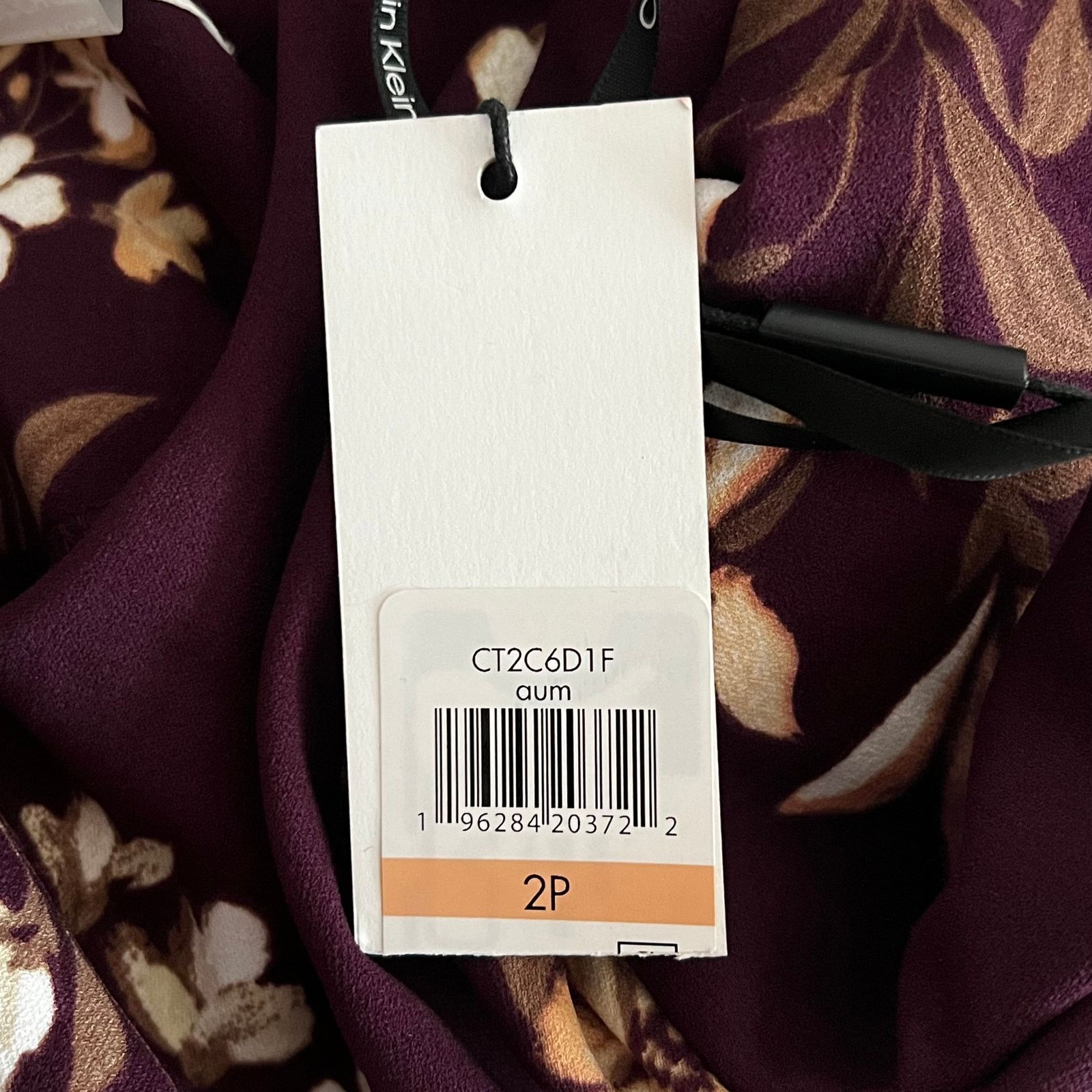 Calvin Klein CALVIN KLEIN Aubergine Formal Mini Sheath Dress , 2P Size XS / US 0-2 / IT 36-38 - 6 Thumbnail