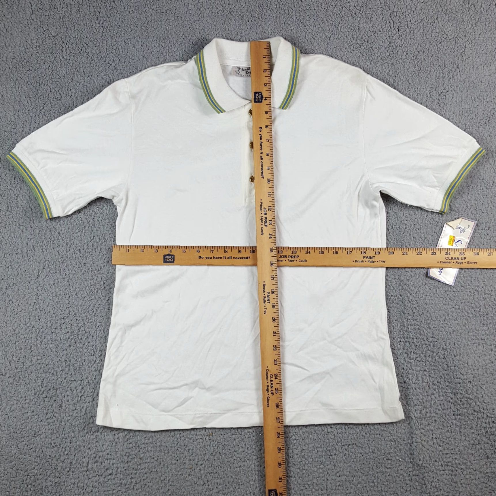 Vintage VINTAGE Sarah Bryson Women's Polo Shirt Size M White Short Sleeve Collared Golf Retro Preppy 90s Size M / US 6-8 / IT 42-44 - 4 Thumbnail