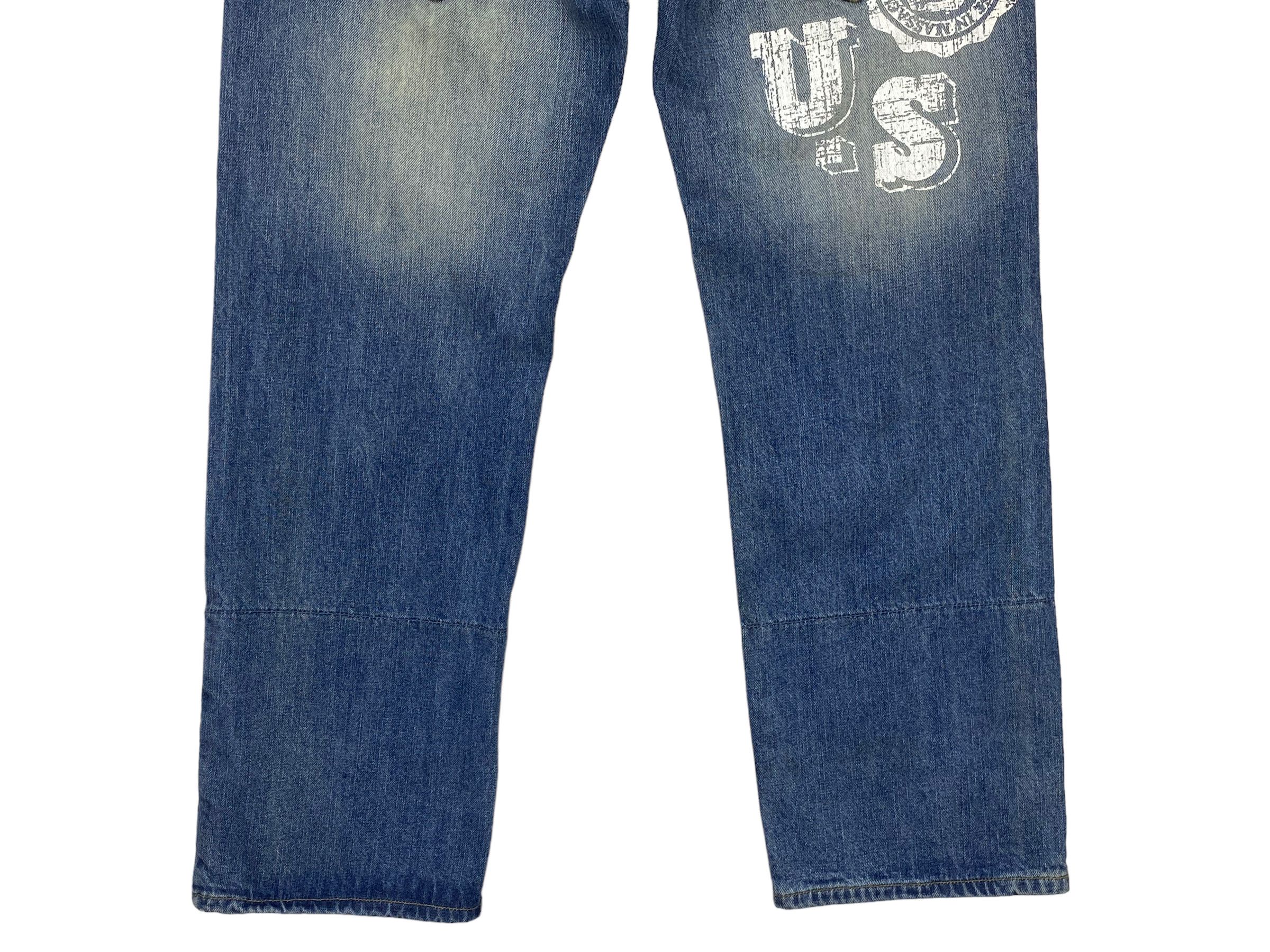 Japanese Brand Massive Squad Air Army Camo Denim Pants Distressed Jeans Size US 34 / EU 50 - 8 Thumbnail