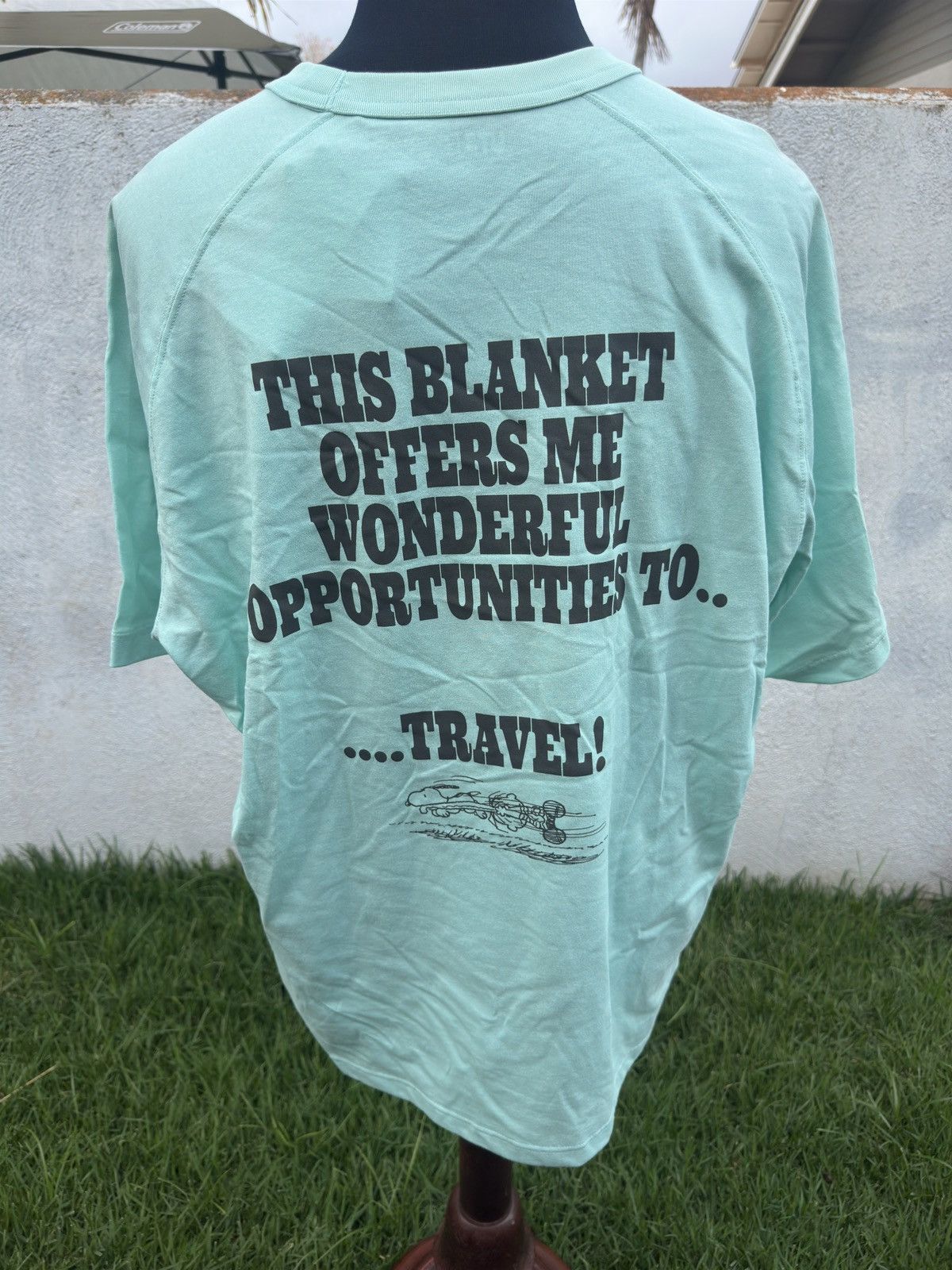 Uniqlo New Uniqlo Peanuts T shirt Men's XL Green Teal Snoopy Size US XL / EU 56 / 4 - 2 Thumbnail