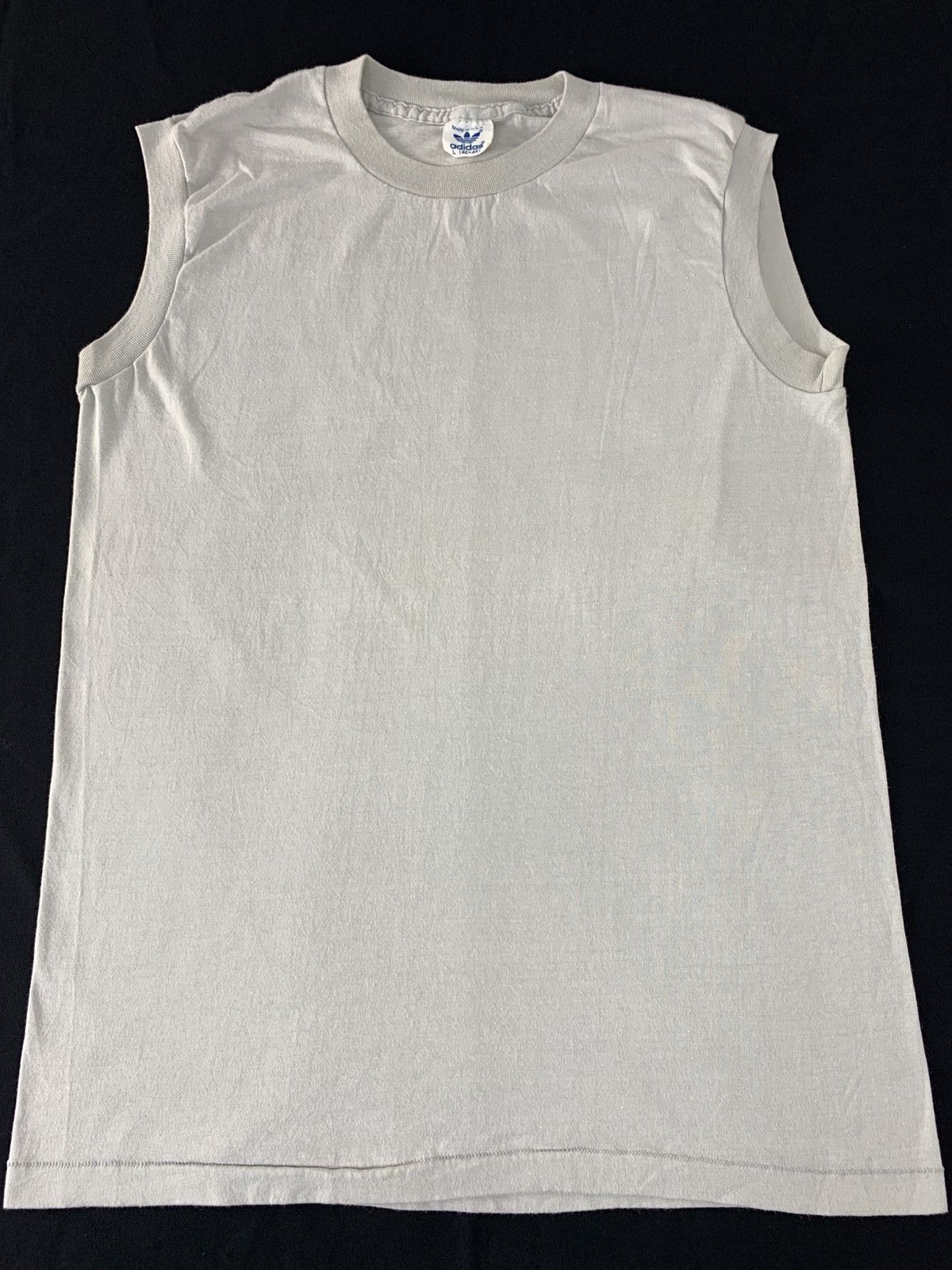 Adidas 90s Adidas Trifoil Trikot Sleeveless Plain Design Tee Size US M / EU 48-50 / 2 - 3 Thumbnail